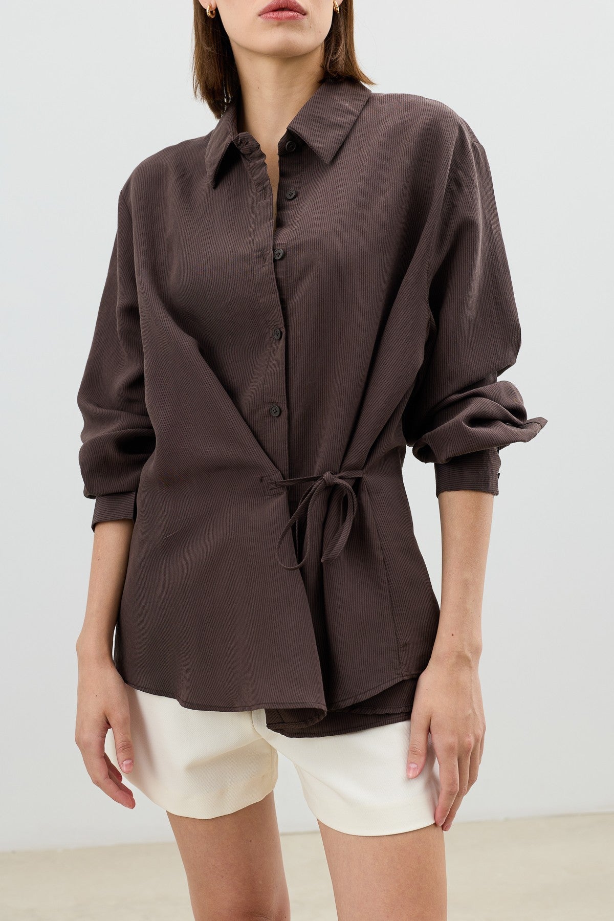 Antioch Tied-Waist Striped Women's Shirt