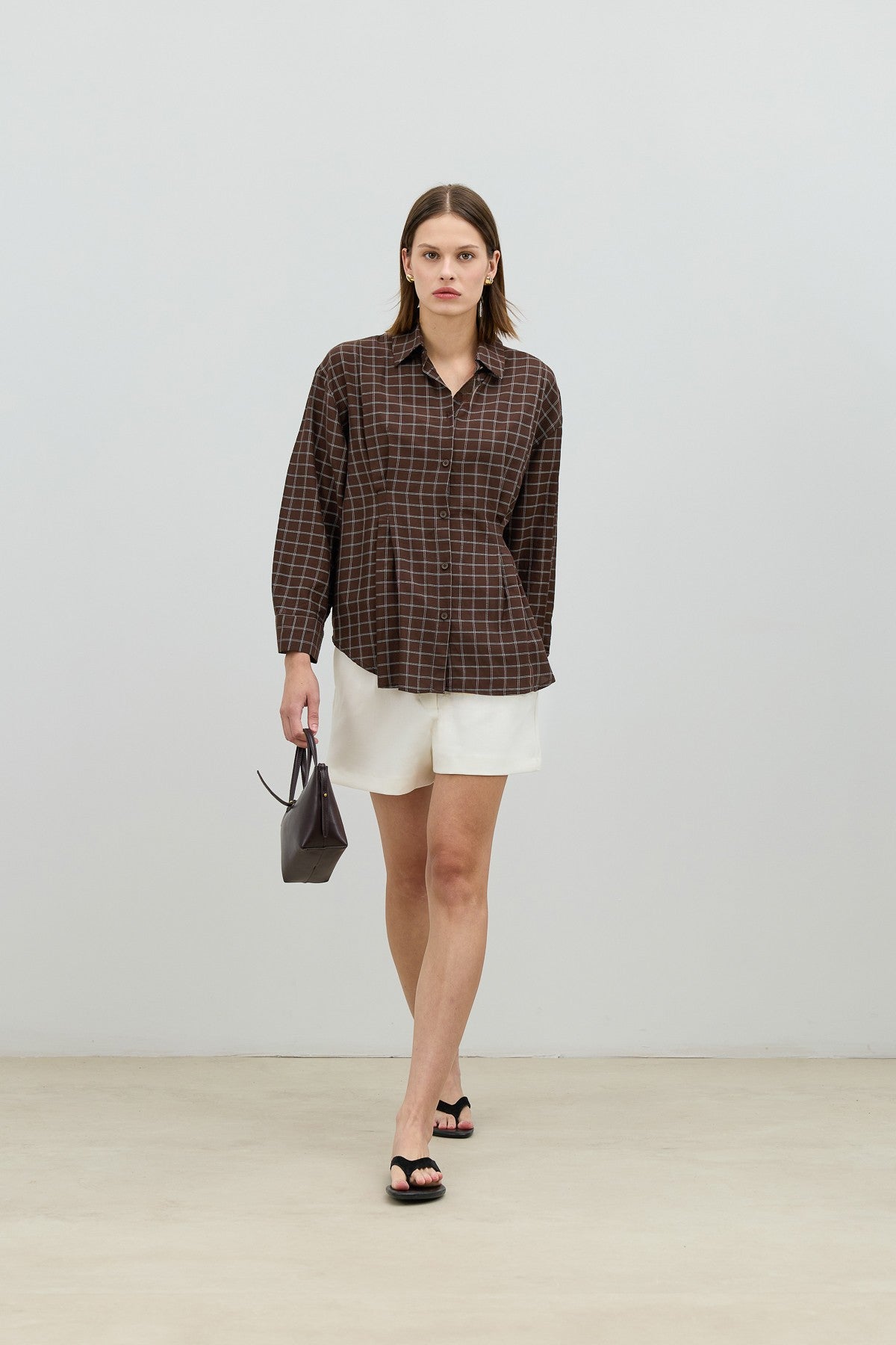 Antioch Pens Women's Checkered Shirt with Detailed Design