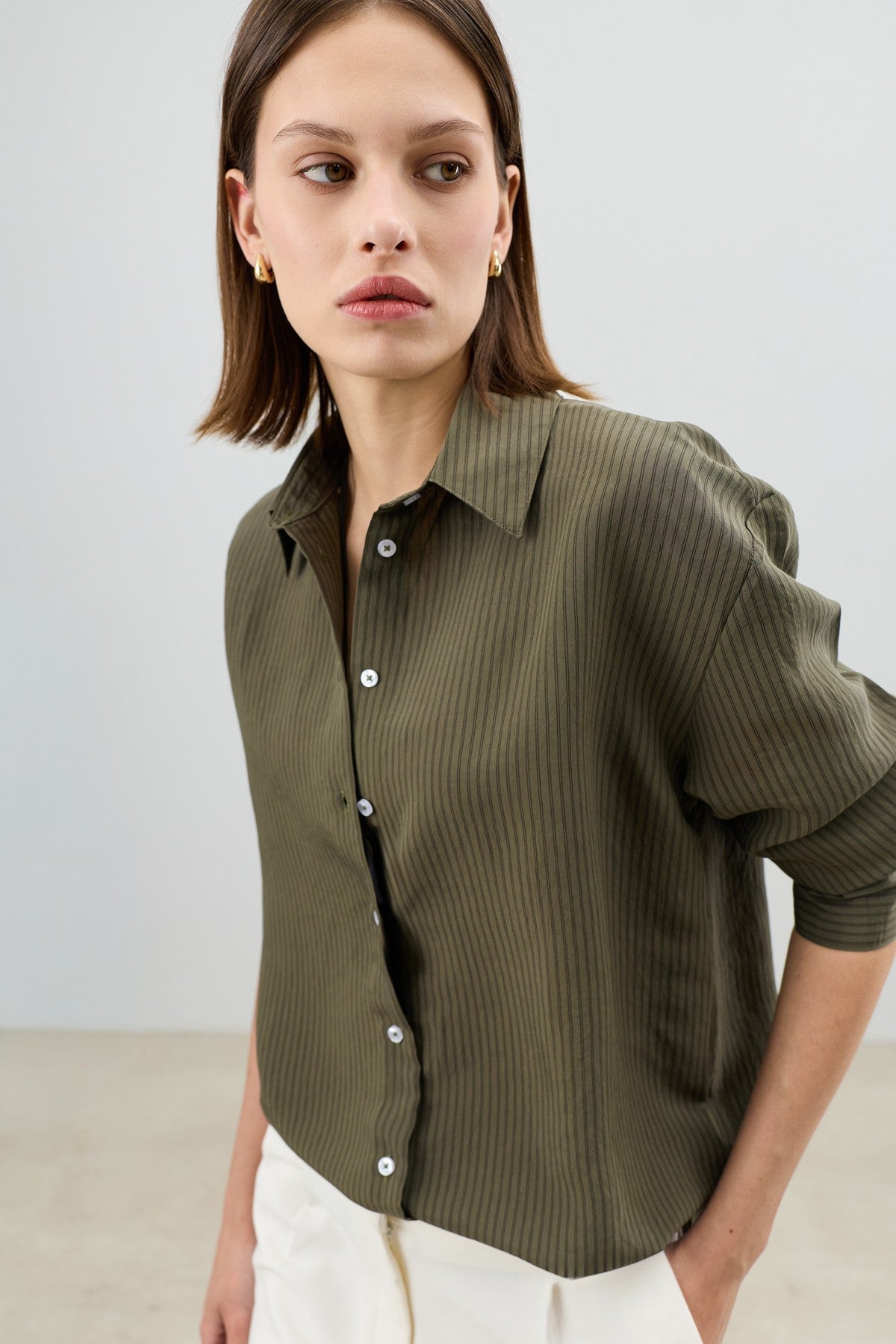 Antioch Women's Striped Shirt with Modal Blend
