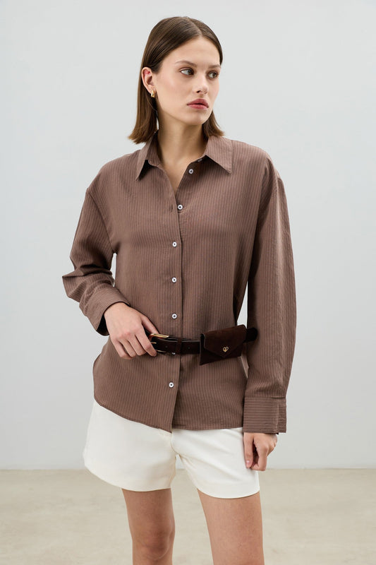 Antioch Women's Striped Shirt with Modal Blend