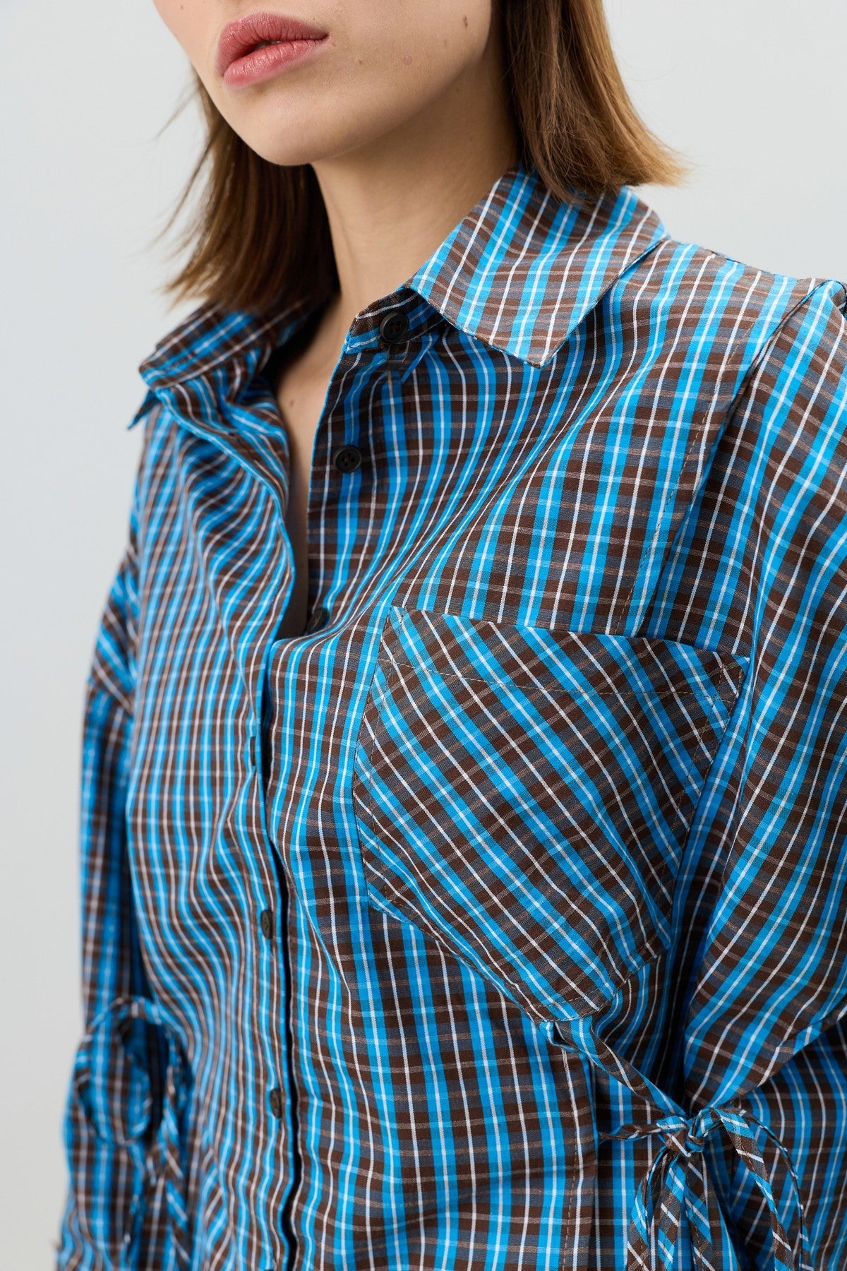 Antioch Checkered Lace-Up Women's Shirt