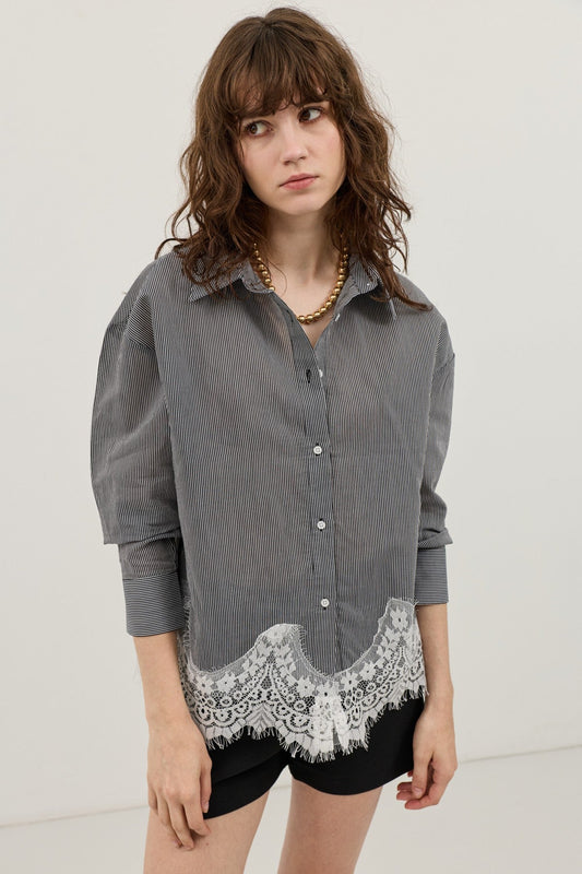 Antioch Blouse with Lace Details