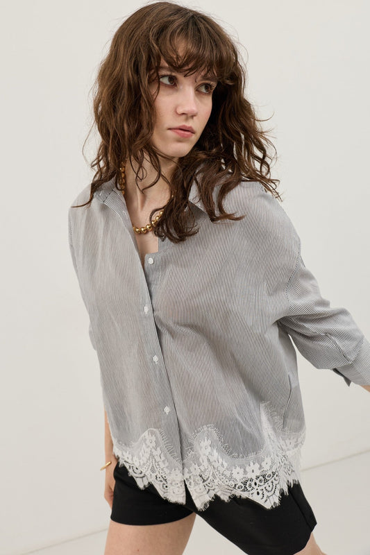Antioch Blouse with Lace Details