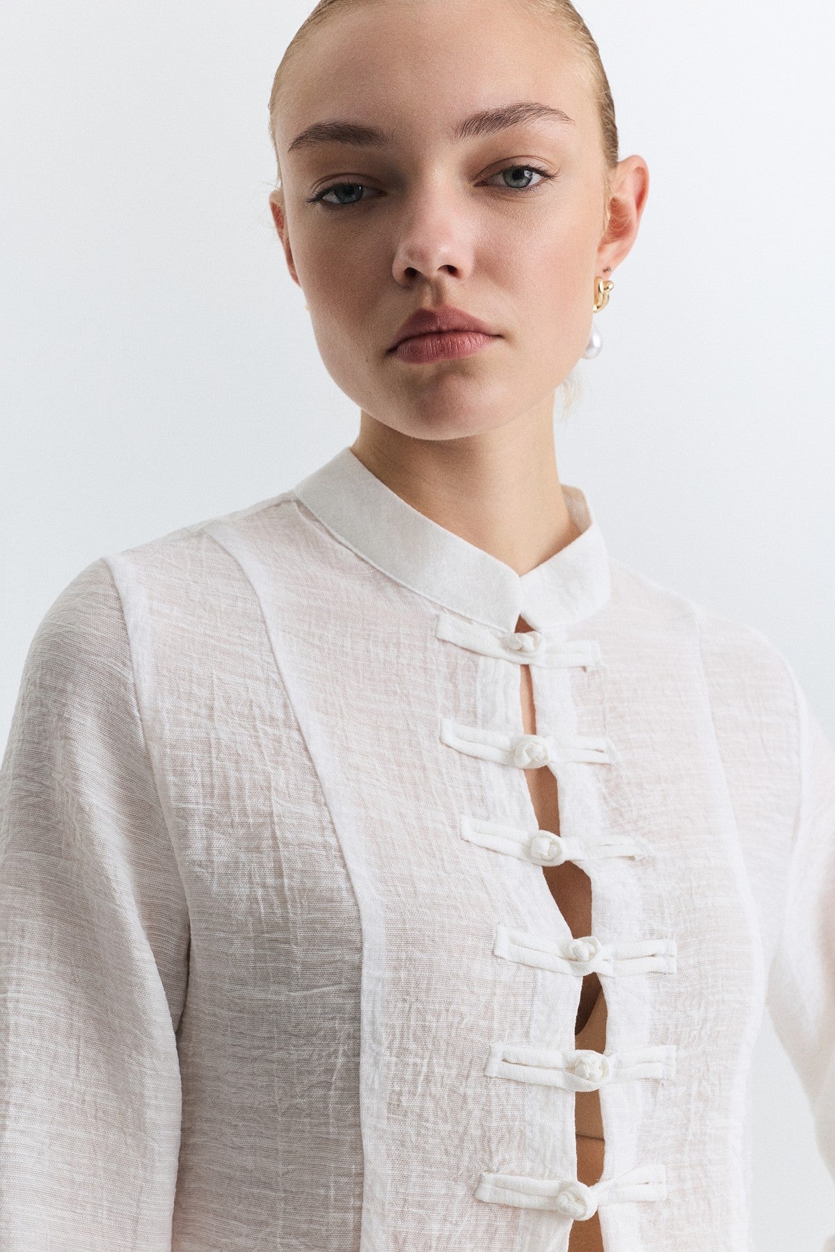 Relax Fit Embellished Button-Down Shirt