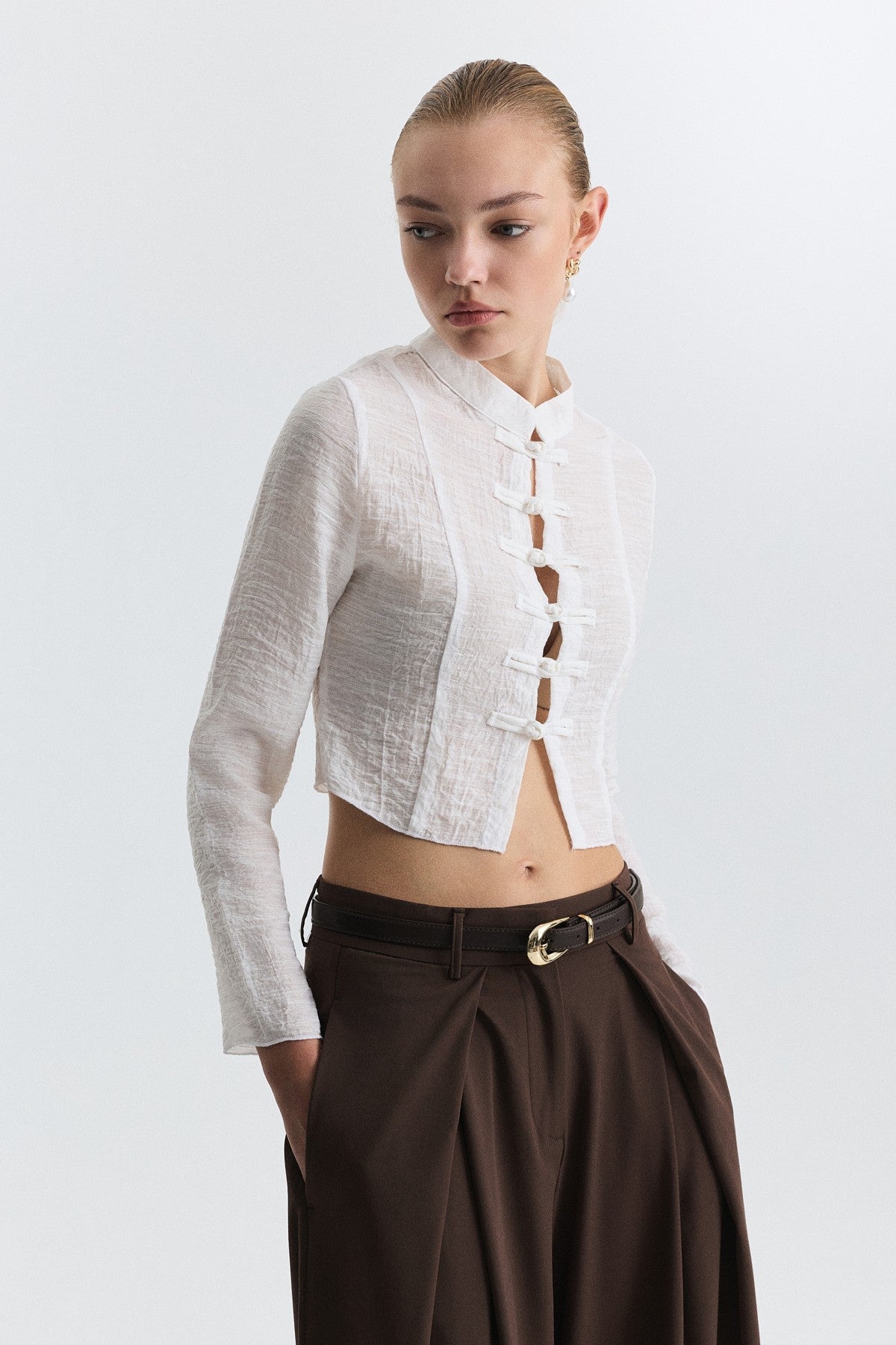 Relax Fit Embellished Button-Down Shirt