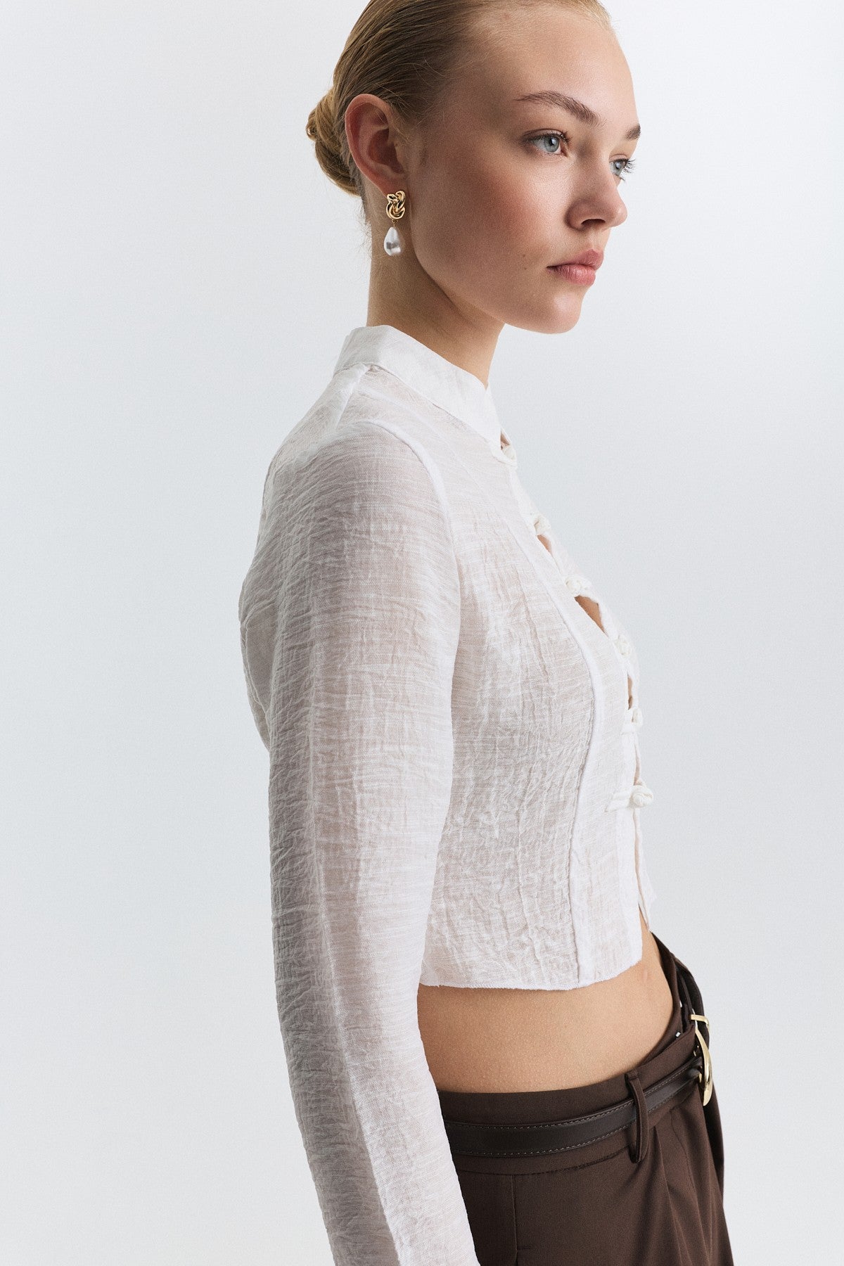 Relax Fit Embellished Button-Down Shirt