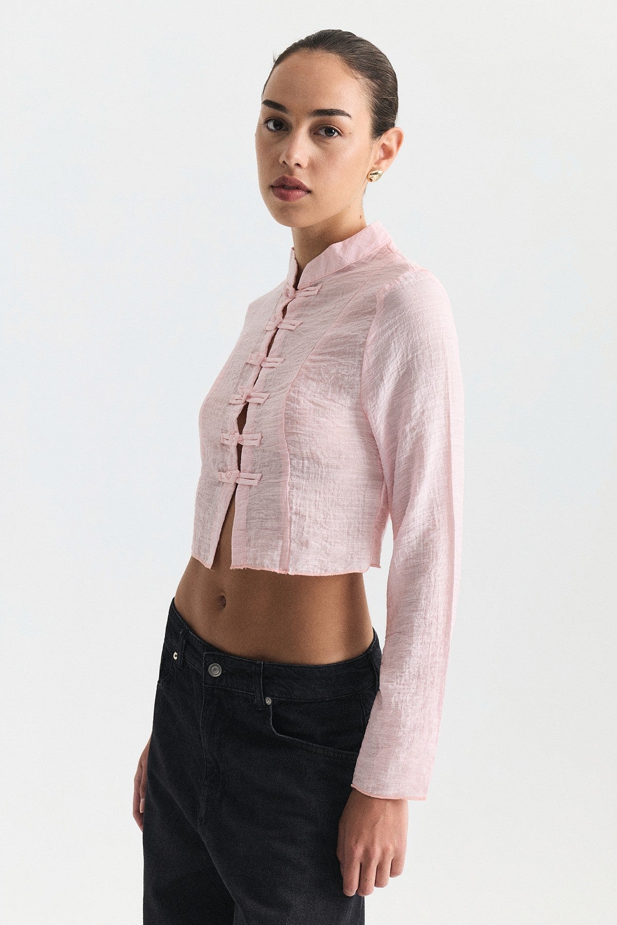 Embellished Button-Down Shirt