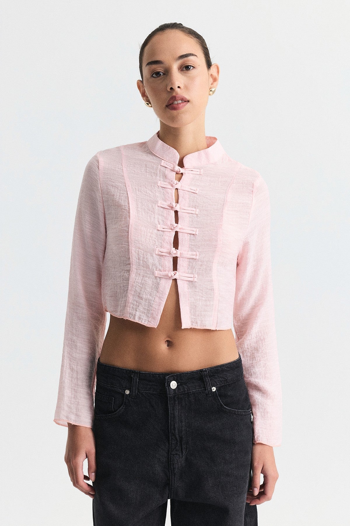Embellished Button-Down Shirt