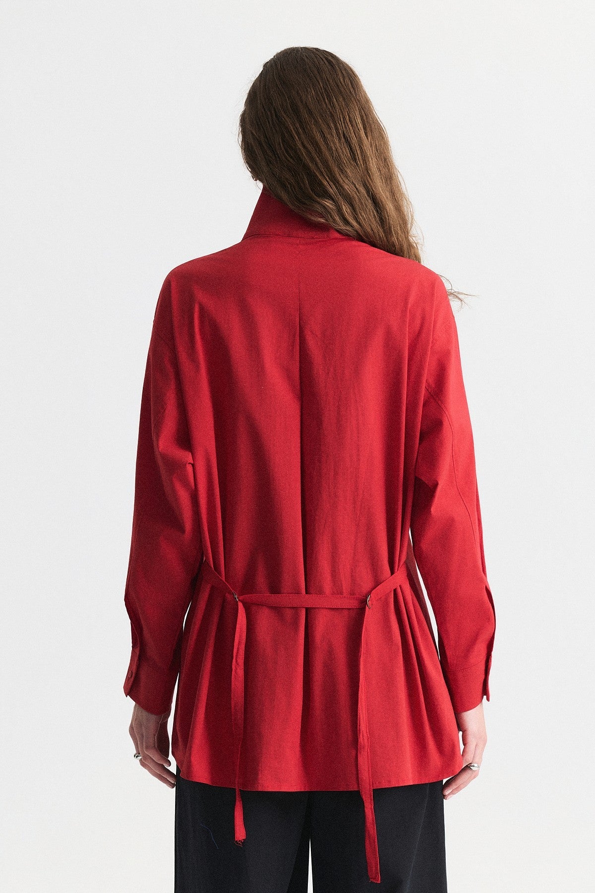 Shirt with a Collar and a Stand-Up Collar