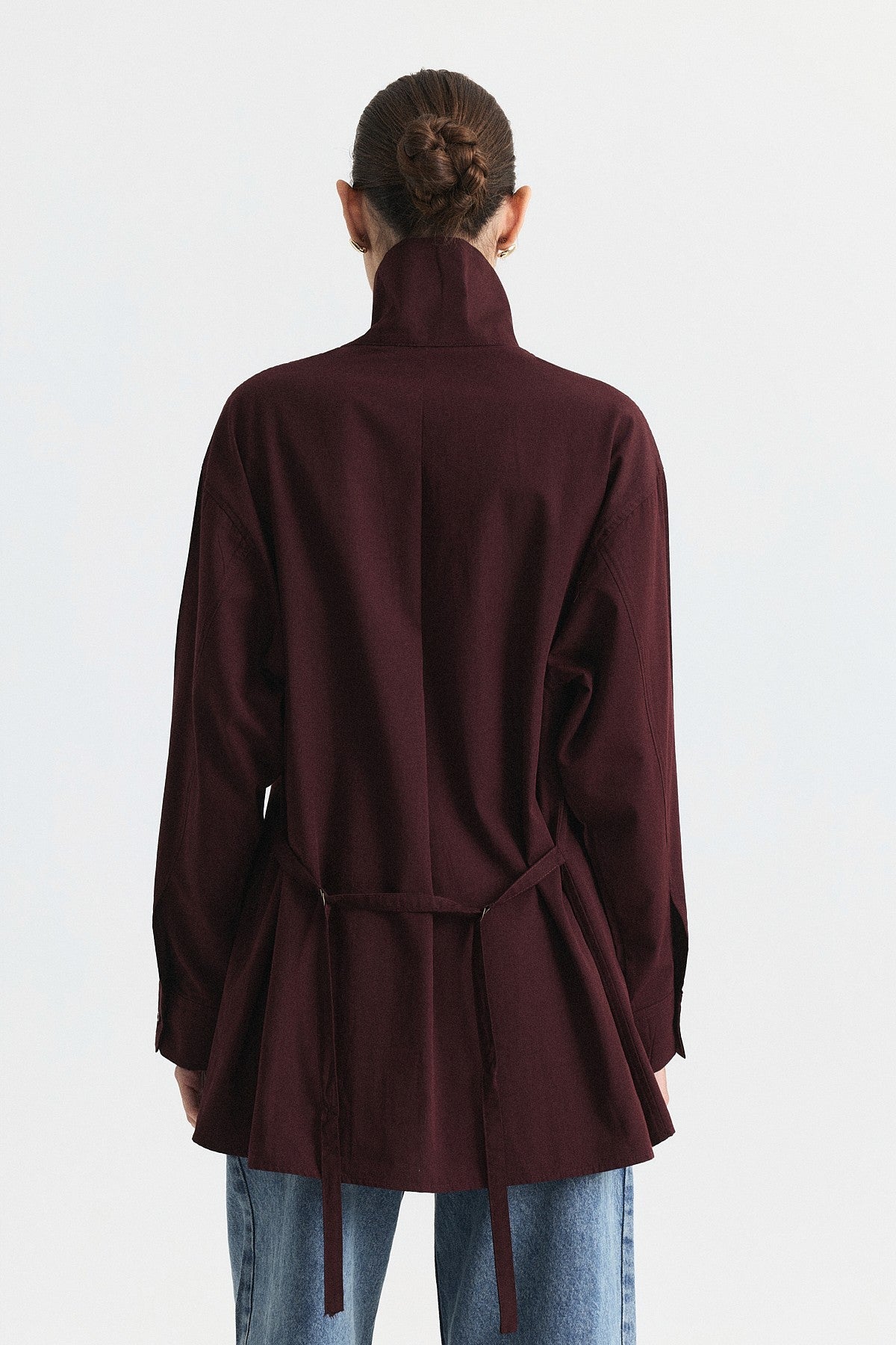 Shirt with a Collar and a Stand-Up Collar