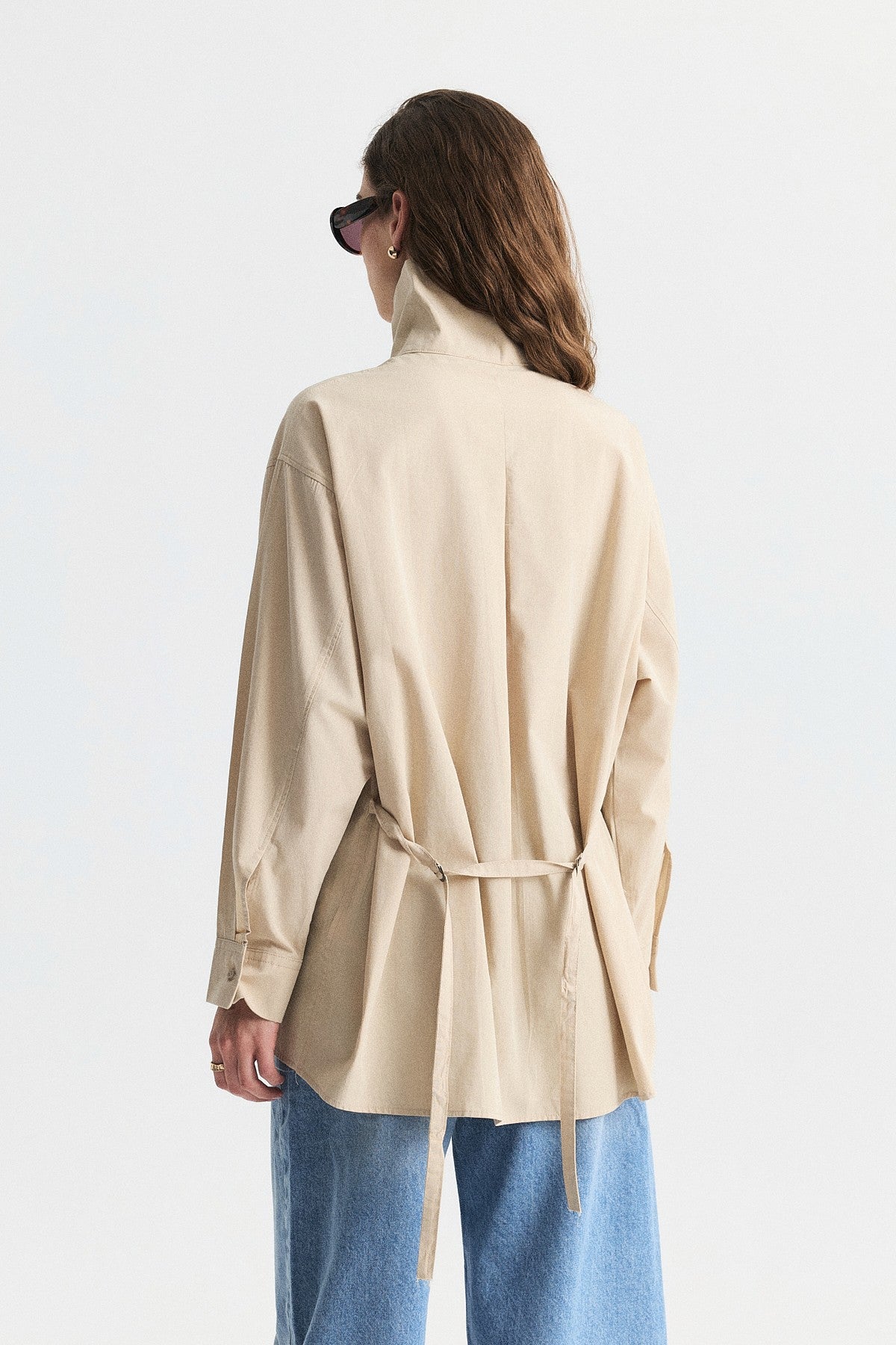 Shirt with a Collar and a Stand-Up Collar