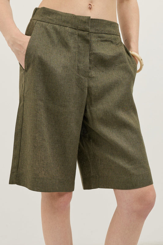 Women's Relaxed-Fit Linen-Blend Shorts