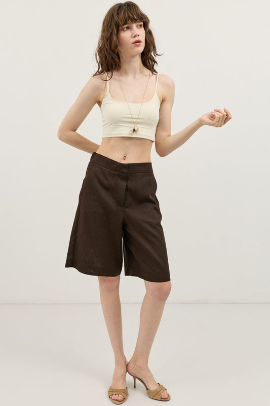 Women's Relaxed-Fit Linen-Blend Shorts