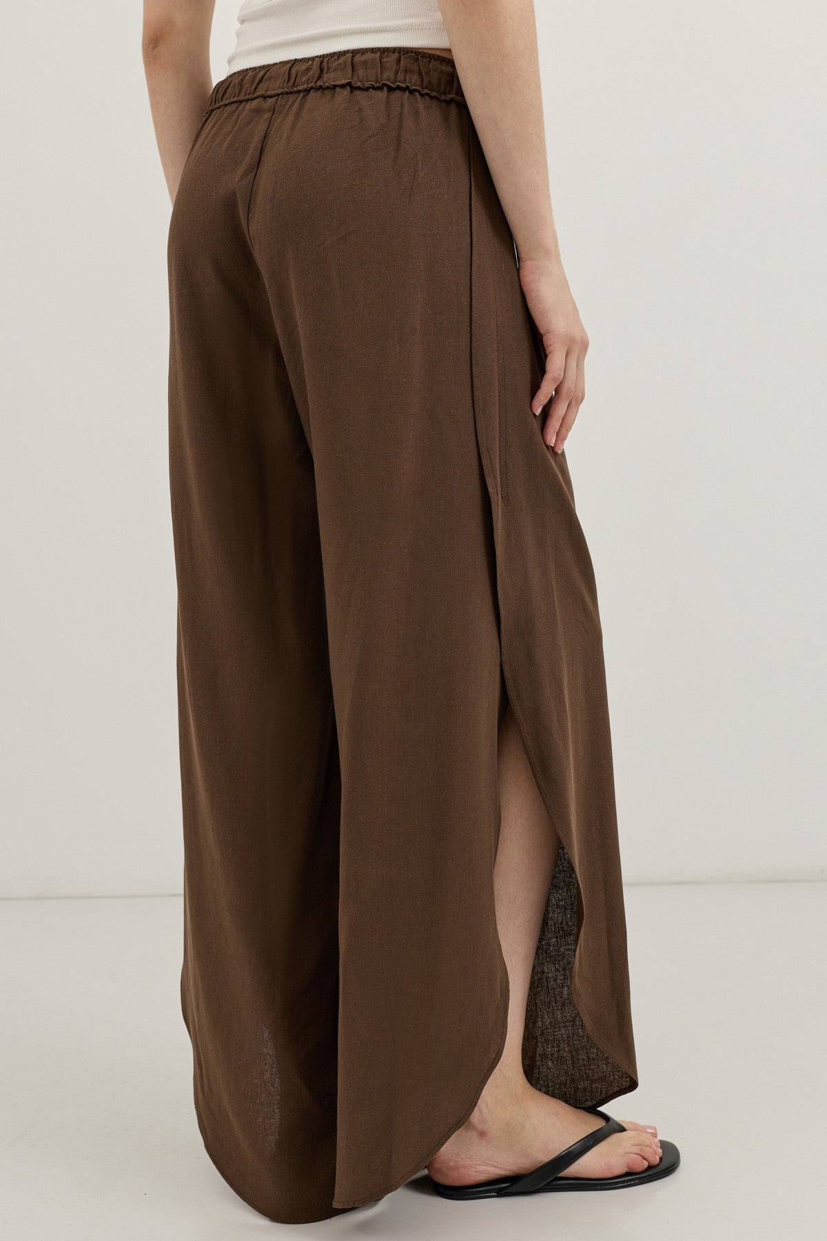 Antioch Women's Slit Pants with Linen Blend