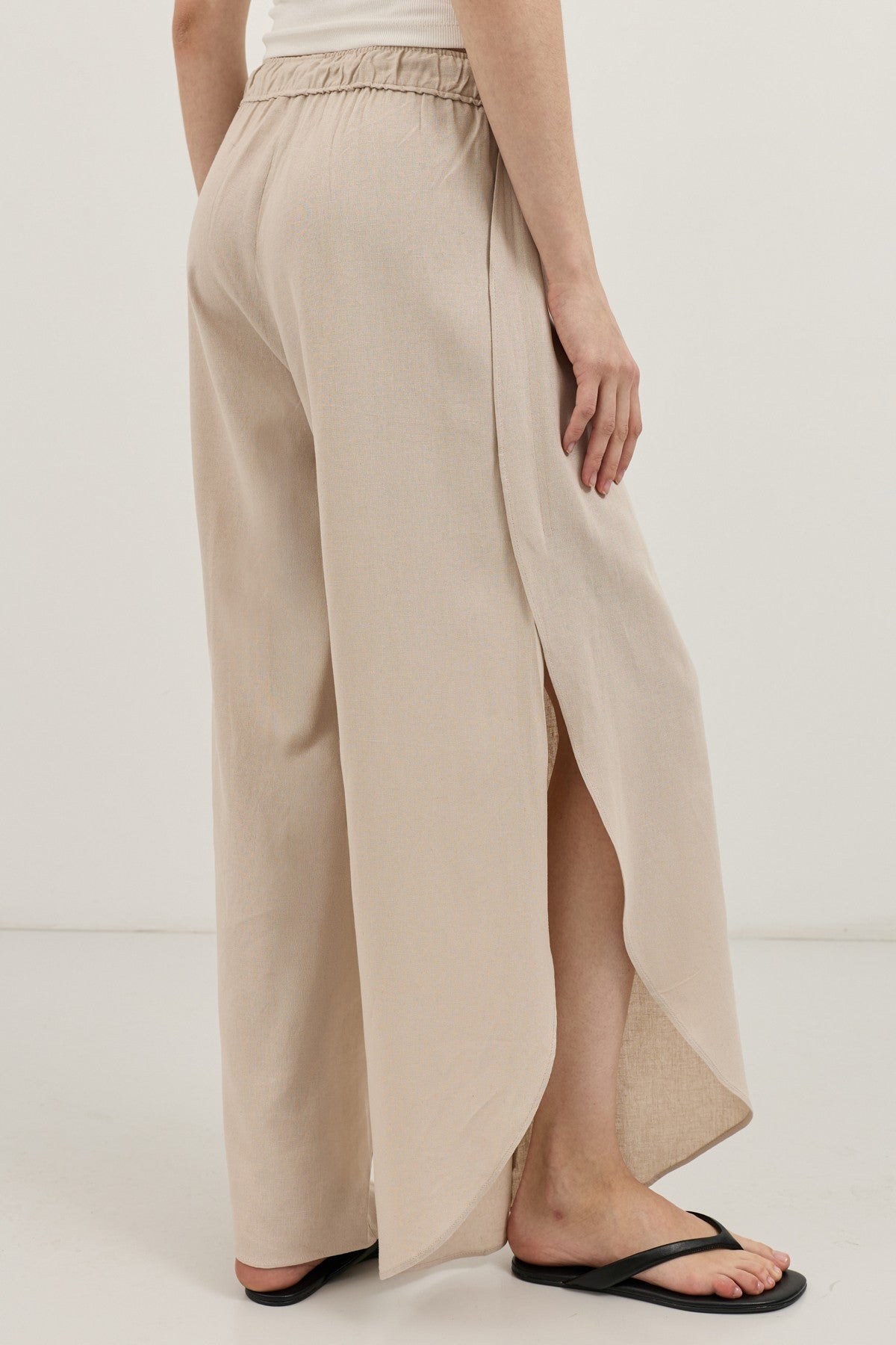 Antioch Women's Slit Pants with Linen Blend