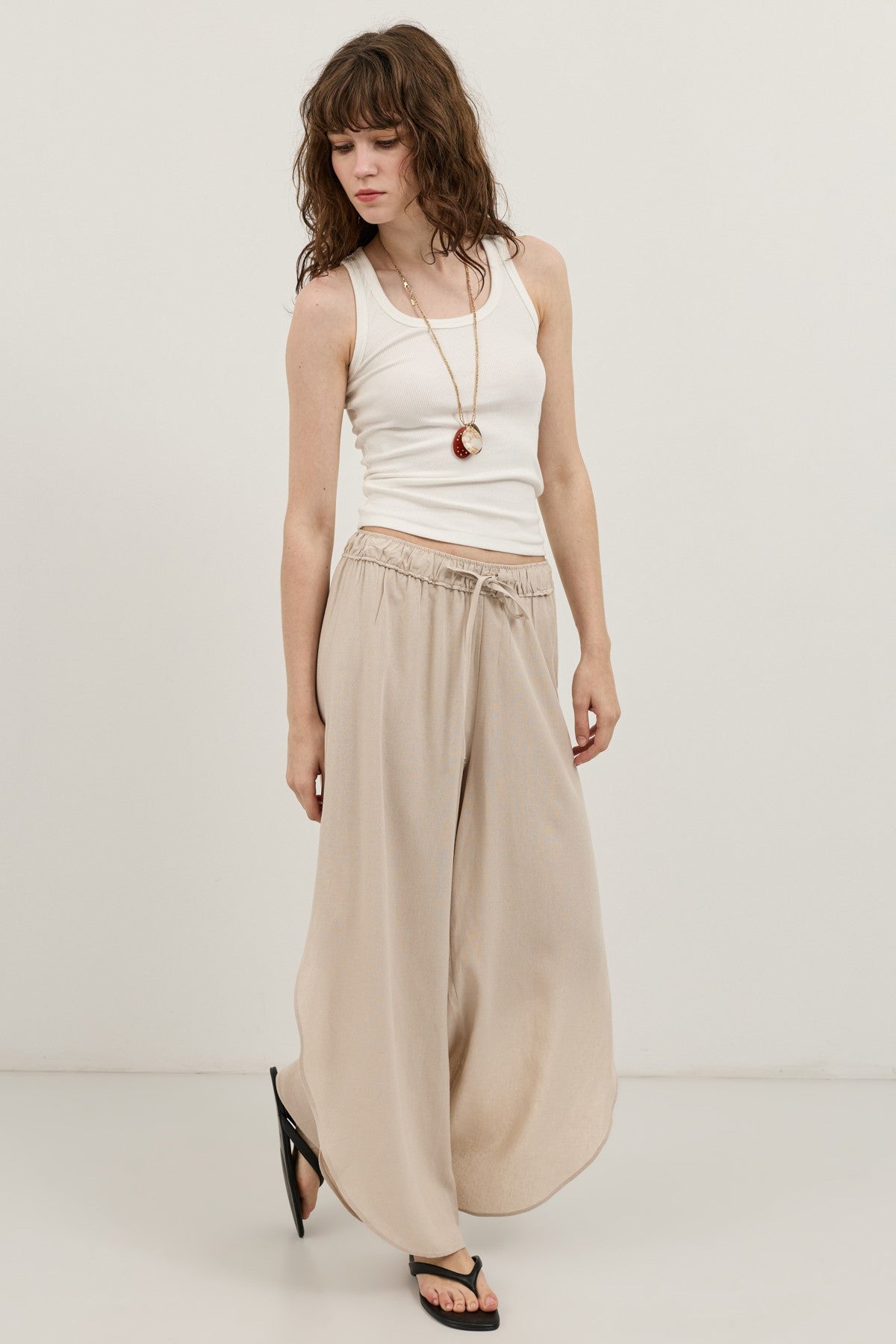 Antioch Women's Slit Pants with Linen Blend