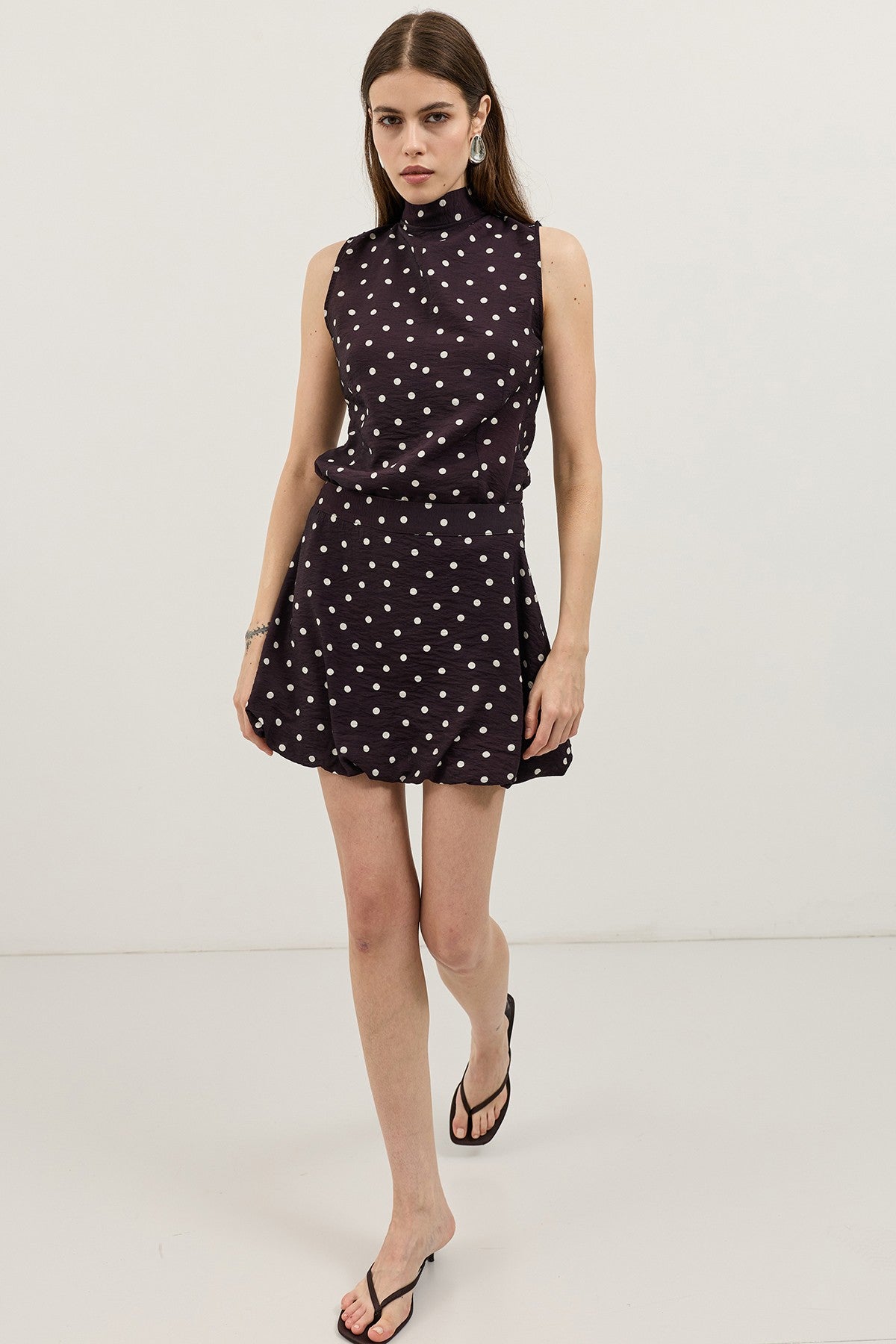 Polka-Dot Mini Skirt