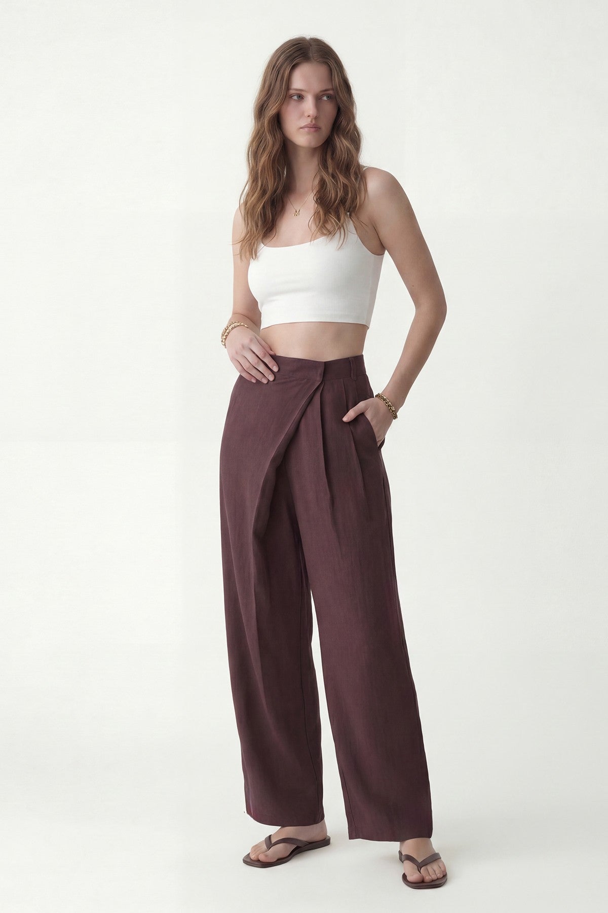 Lyocell-Blend Pareo Pants