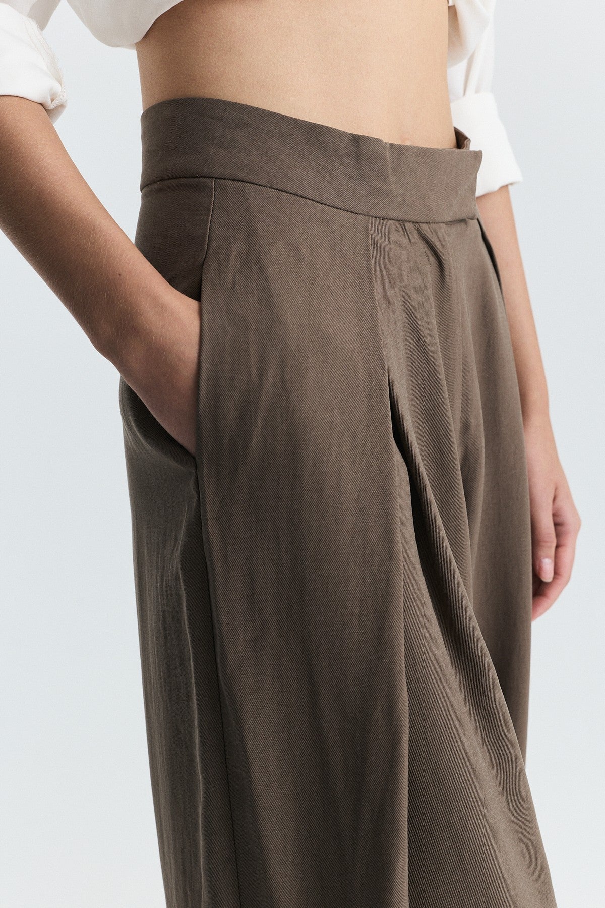Pleated Wide-Leg Pants
