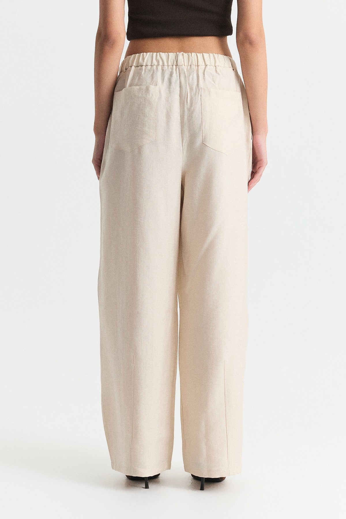 Pleated Barrel Pants