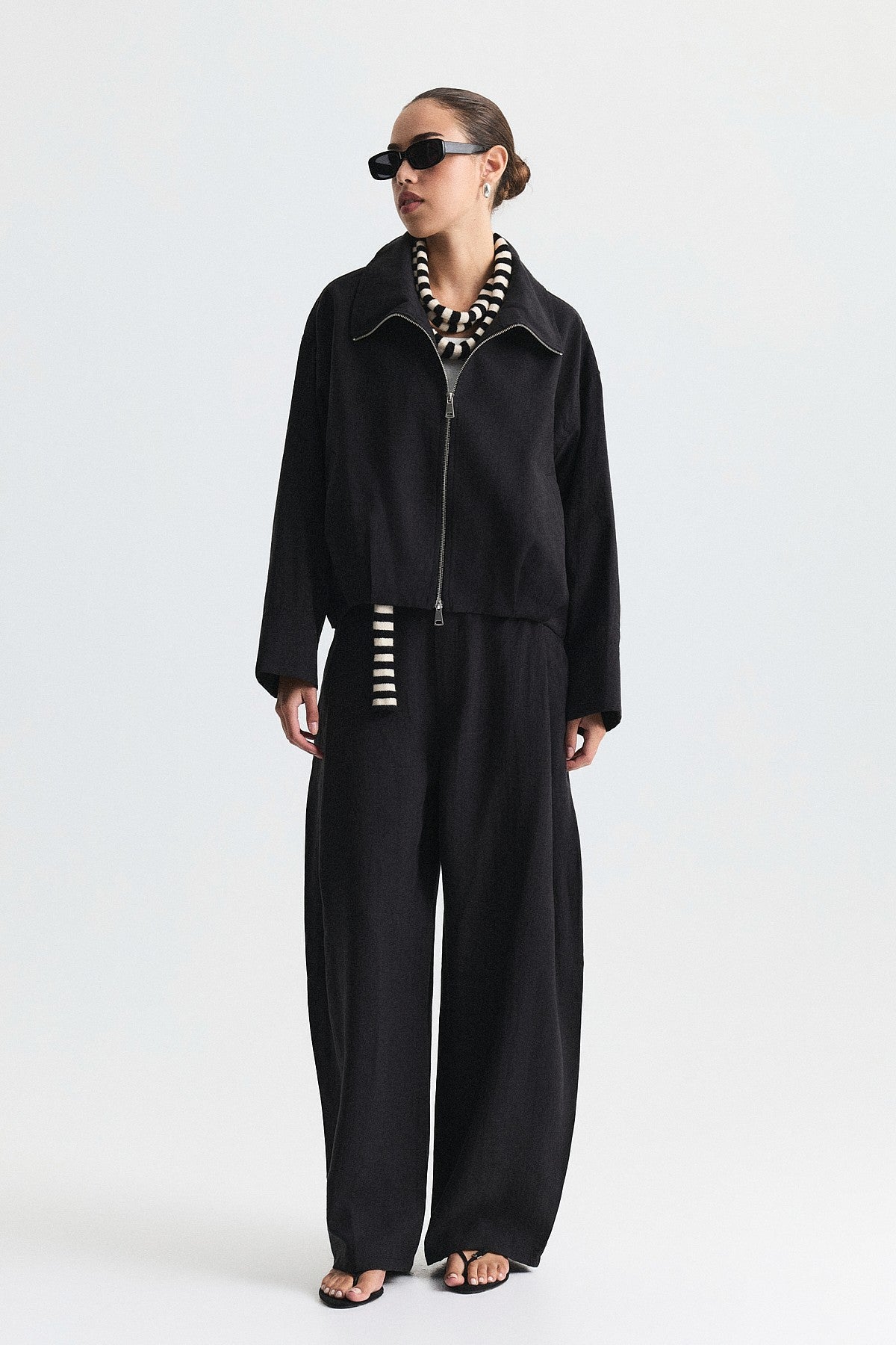 Pleated Barrel Pants