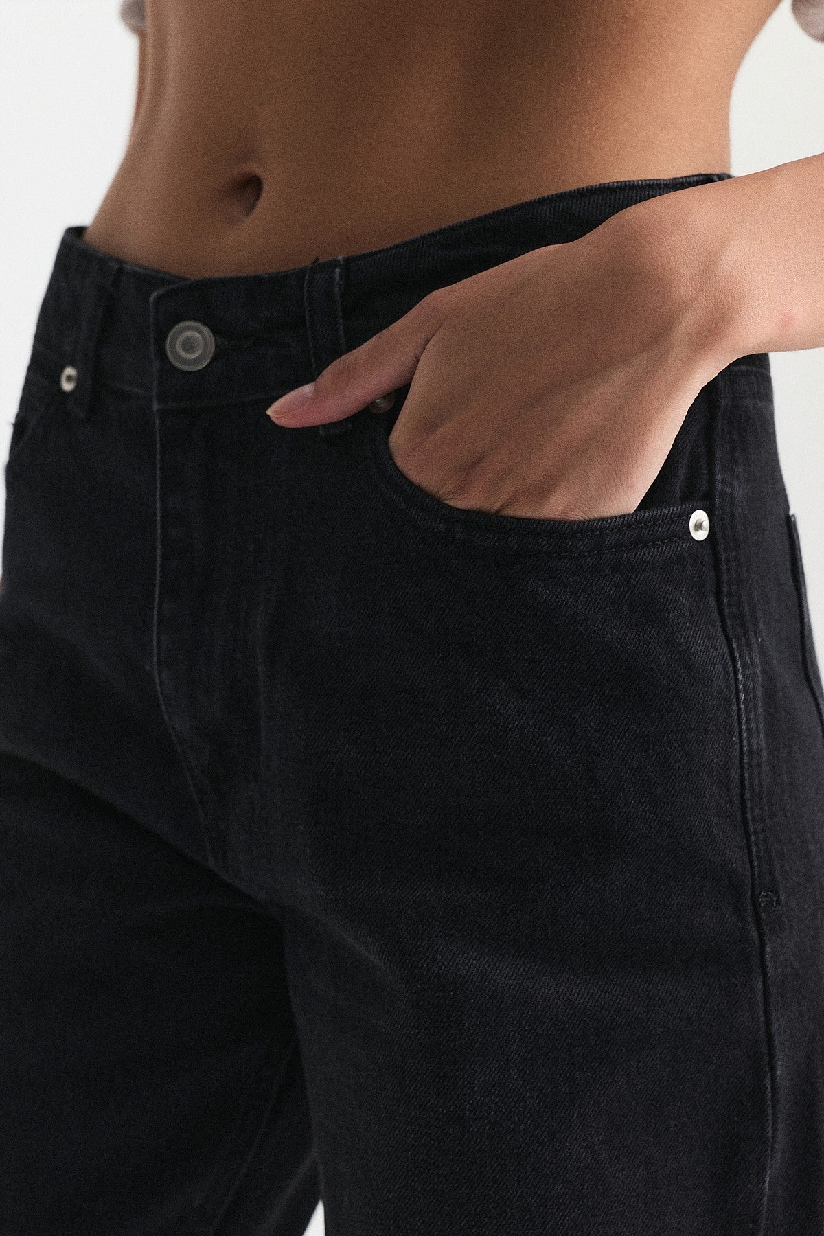 High-Waisted Straight-Fit Jeans