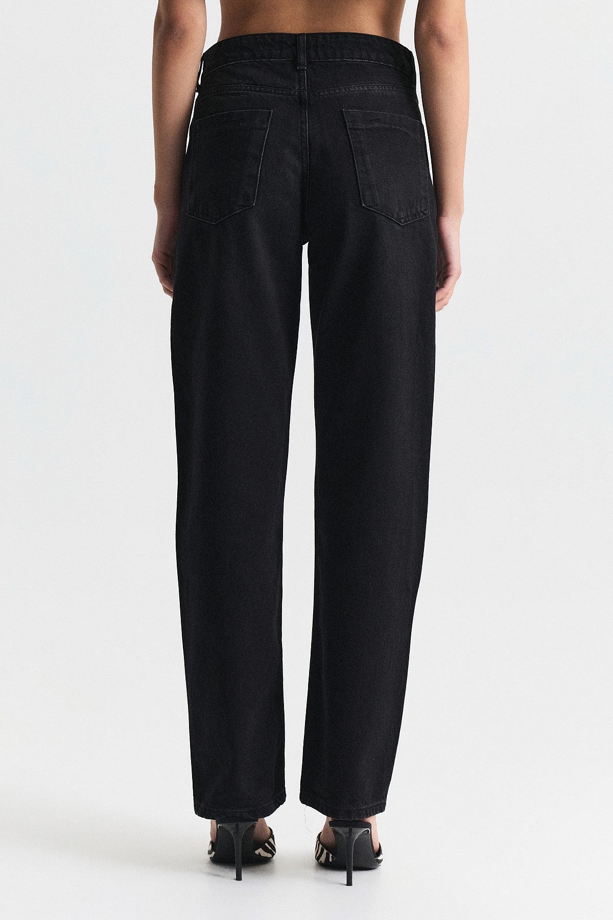High-Waisted Straight-Fit Jeans