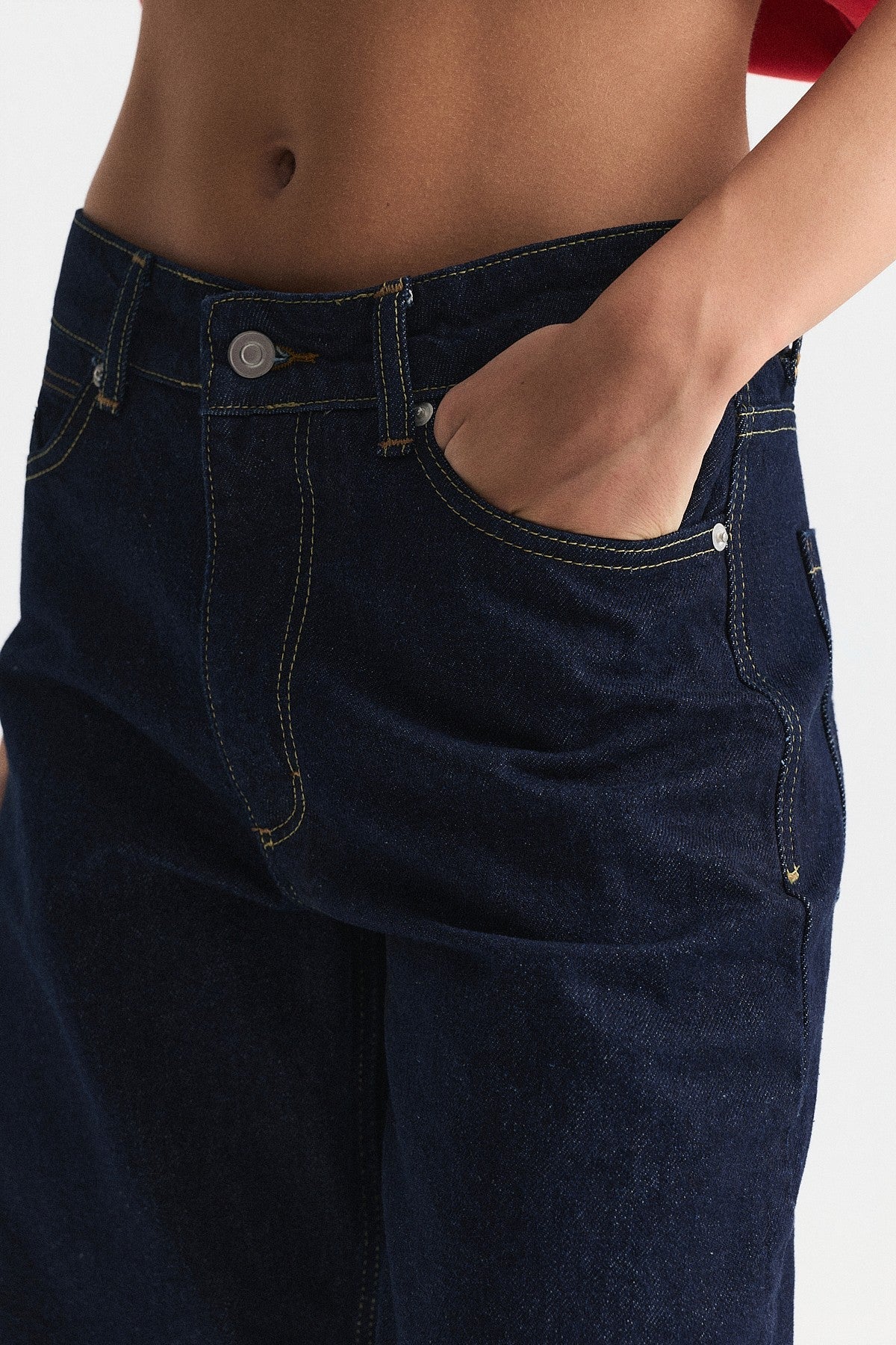 High-Waisted Straight-Fit Jeans