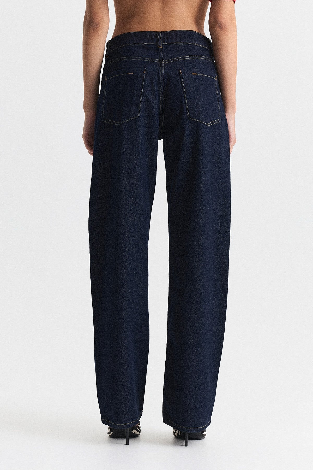 High-Waisted Straight-Fit Jeans