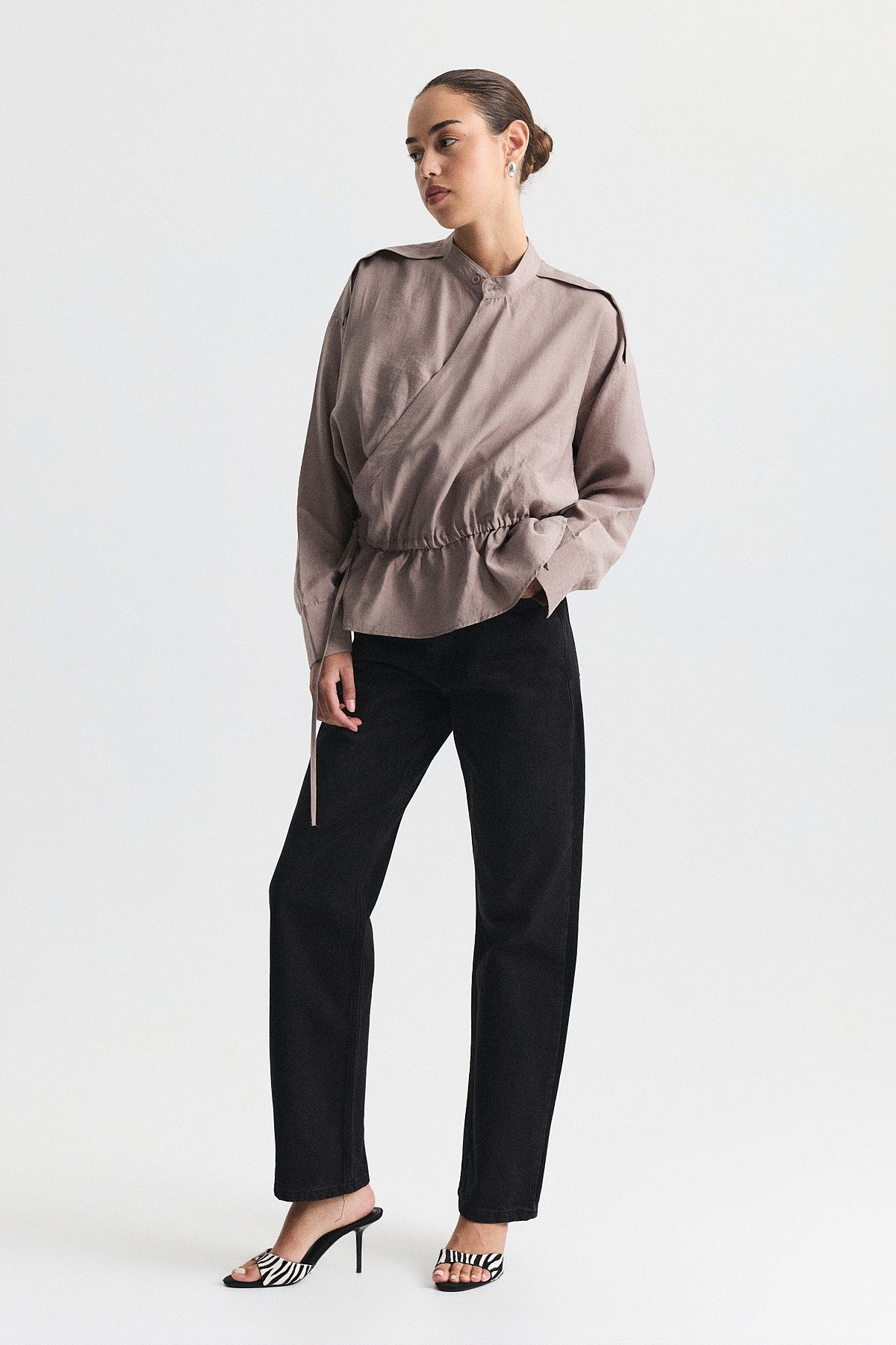 High-Waisted Straight-Fit Jeans
