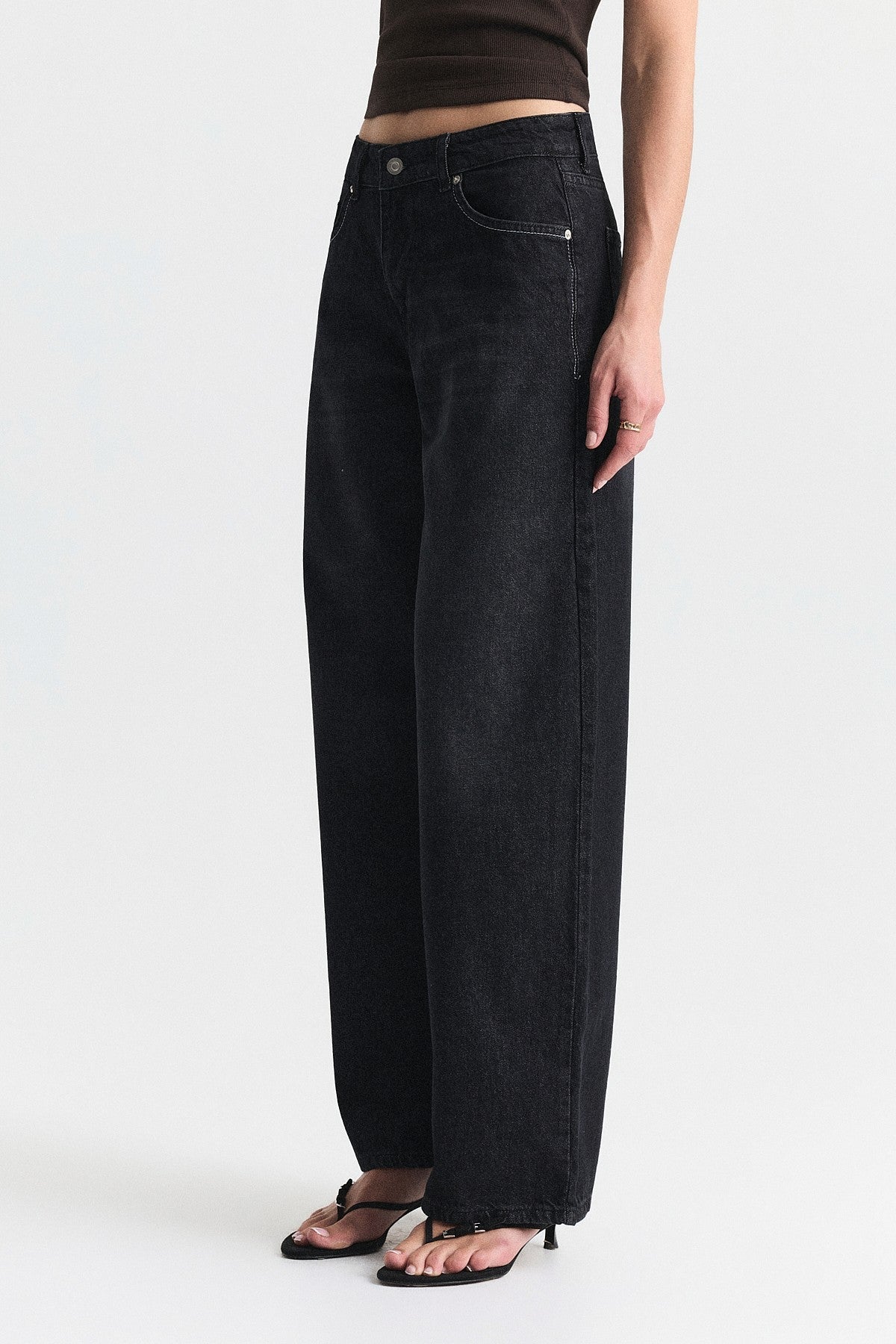 High-Waisted Wide-Leg Jeans