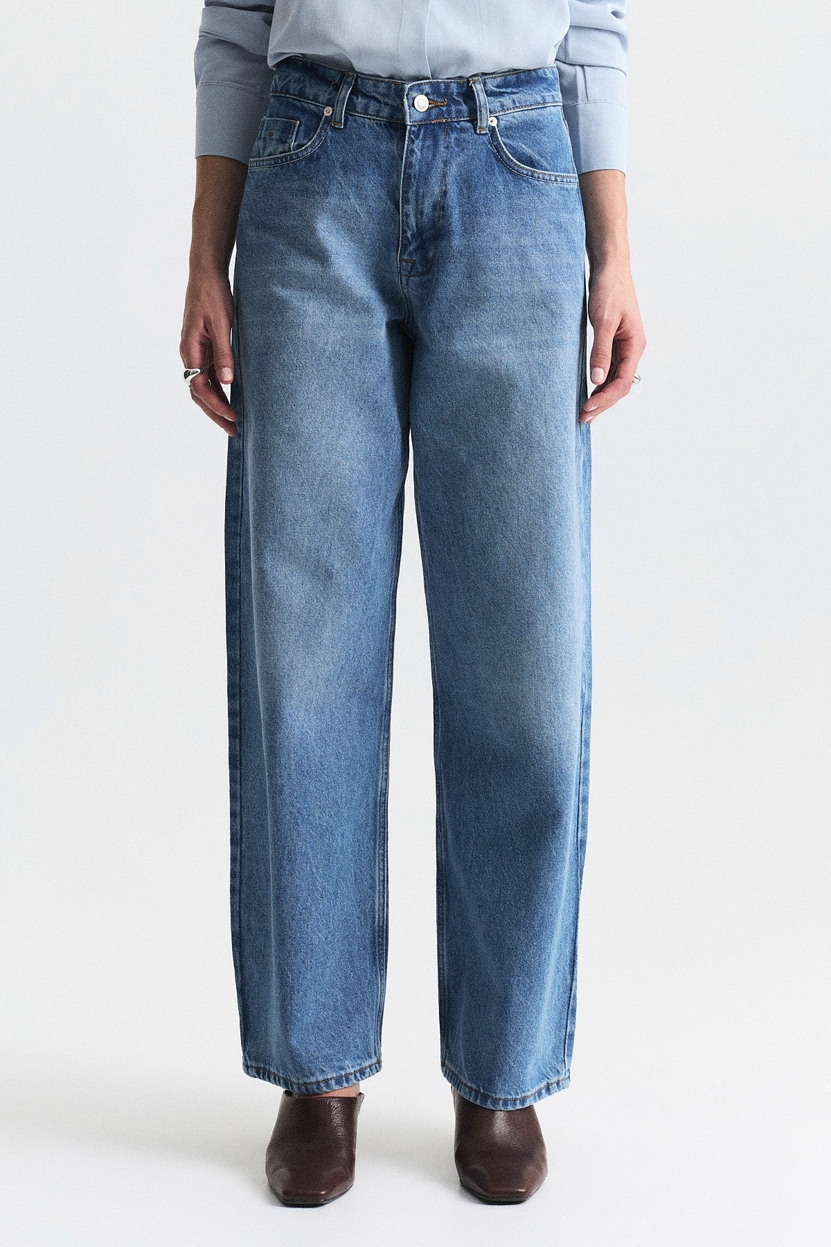 High-Waisted Wide-Leg Jeans