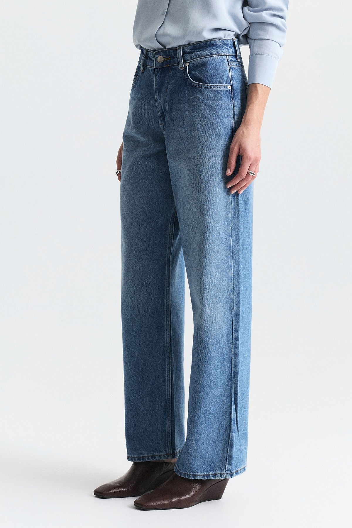 High-Waisted Wide-Leg Jeans