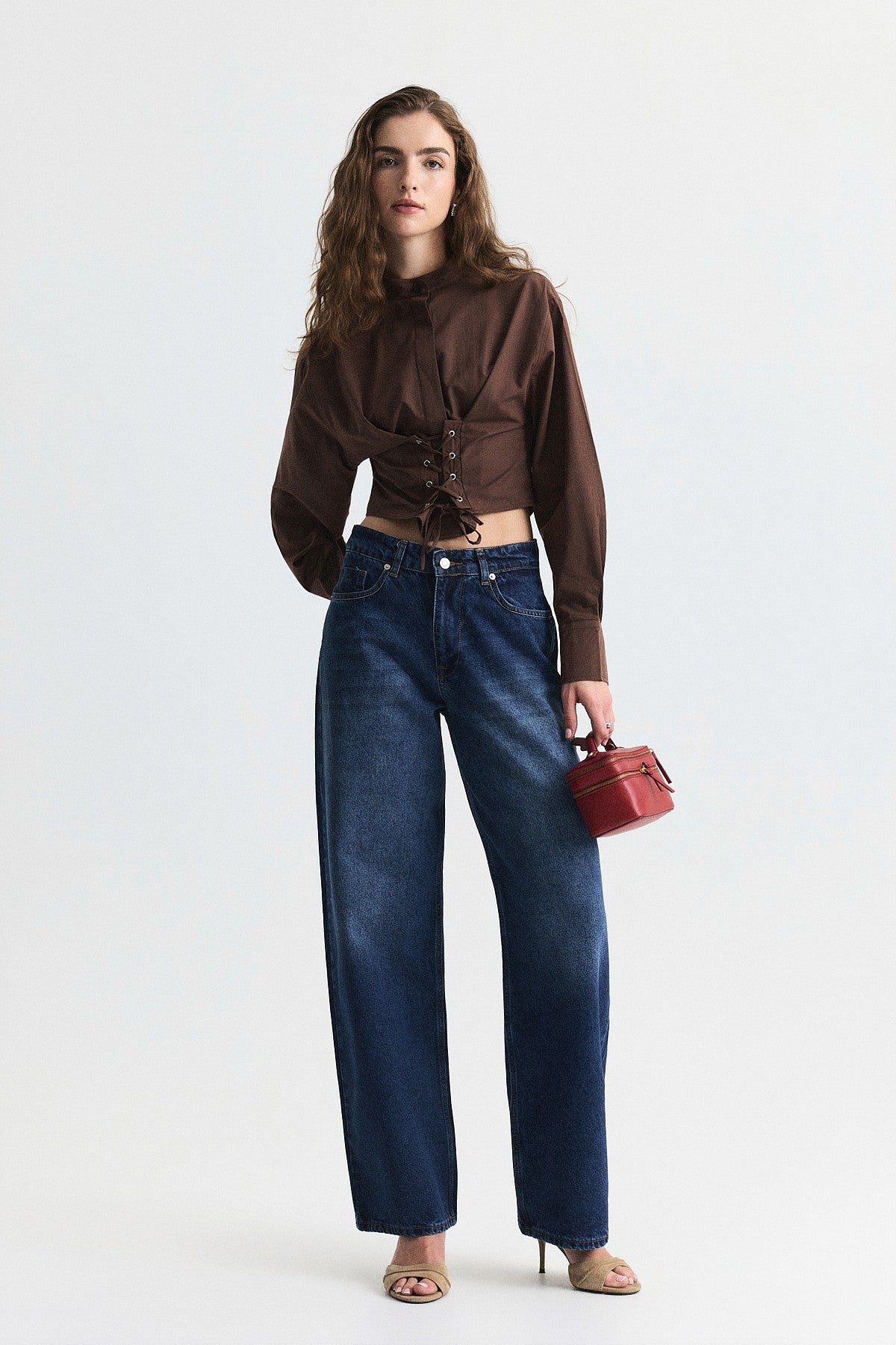 High-Waisted Wide-Leg Jeans