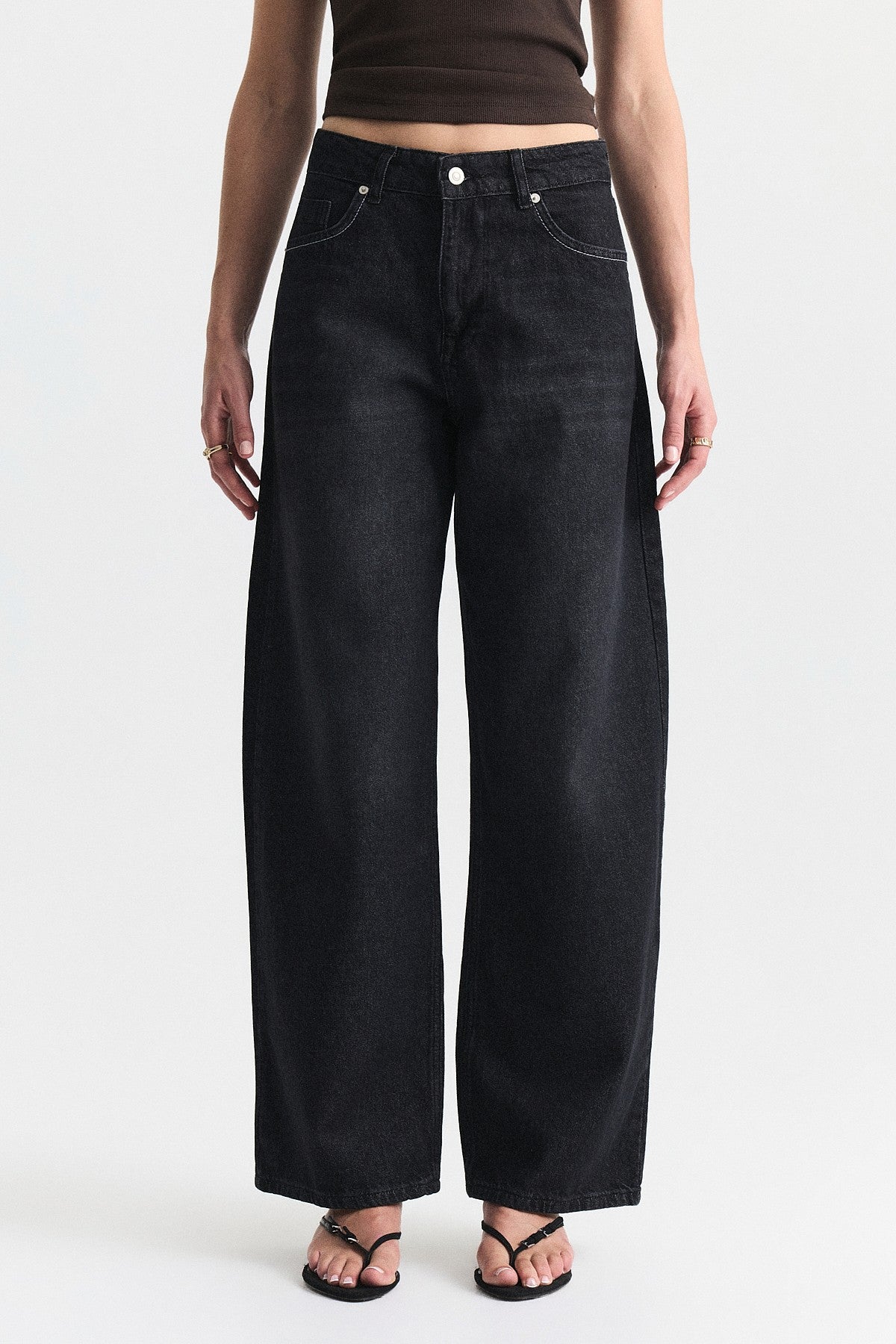 High-Waisted Wide-Leg Jeans