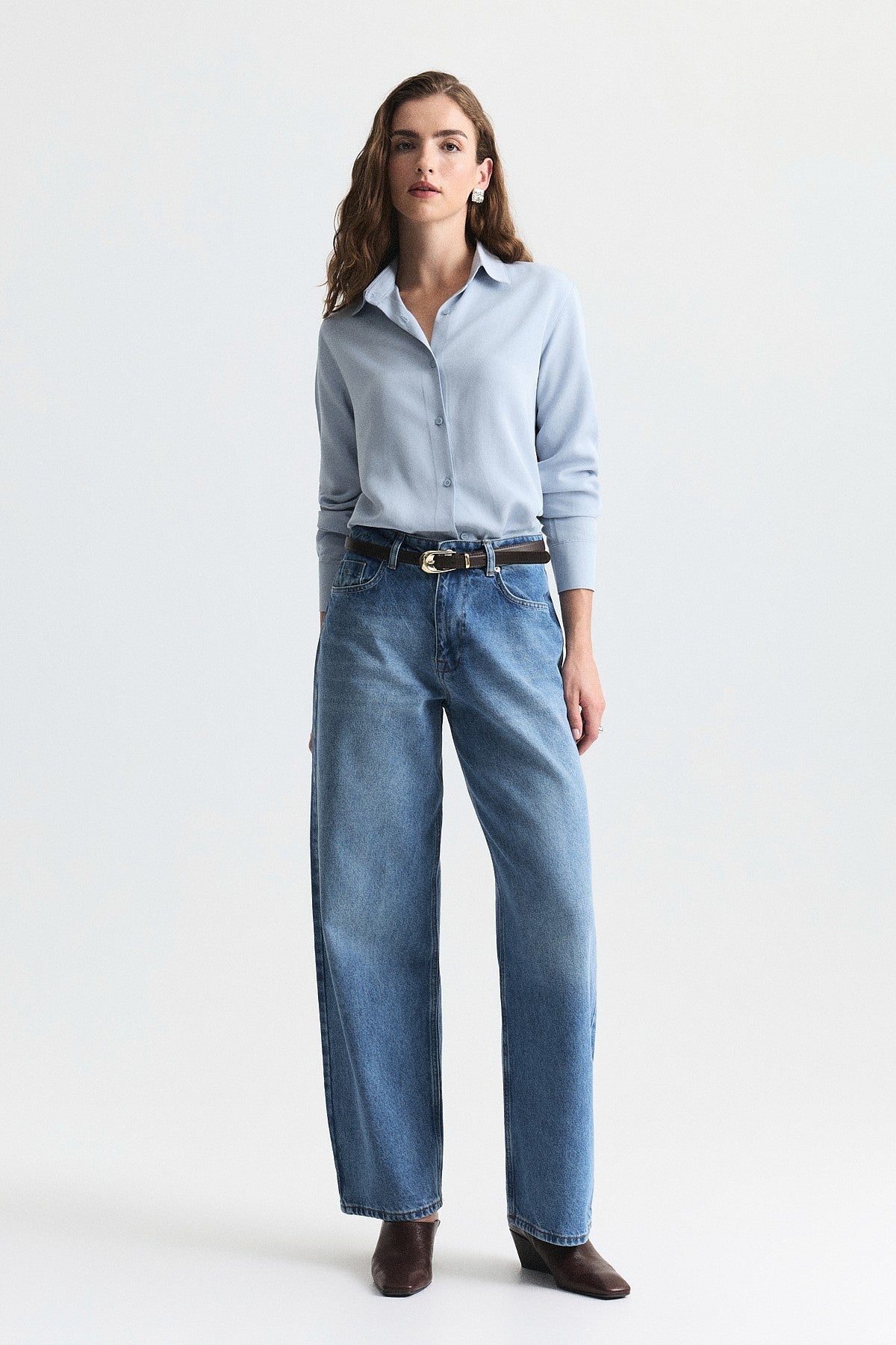 High-Waisted Wide-Leg Jeans