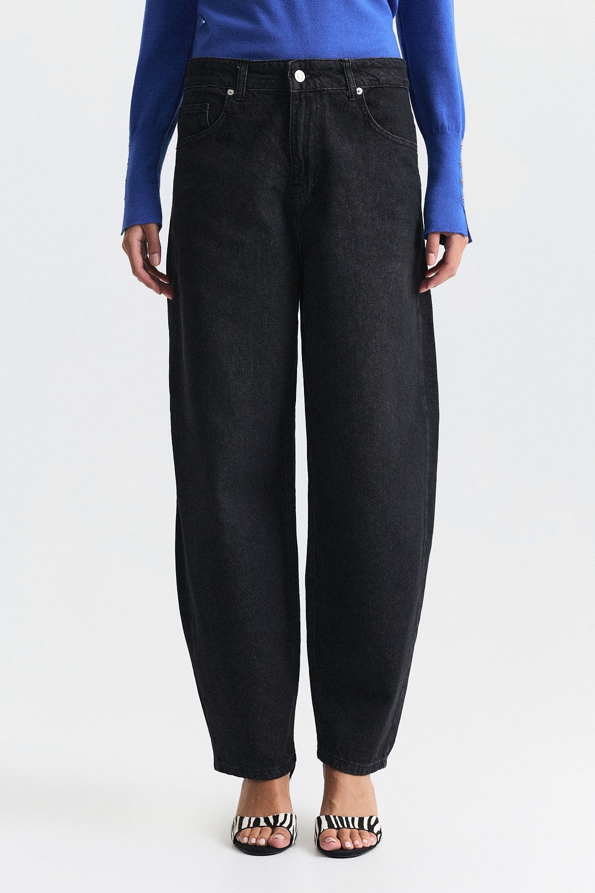 High-Waisted Flared Jeans