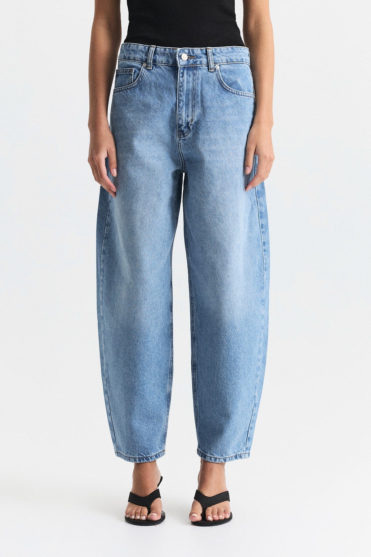 High-Waisted Flared Jeans