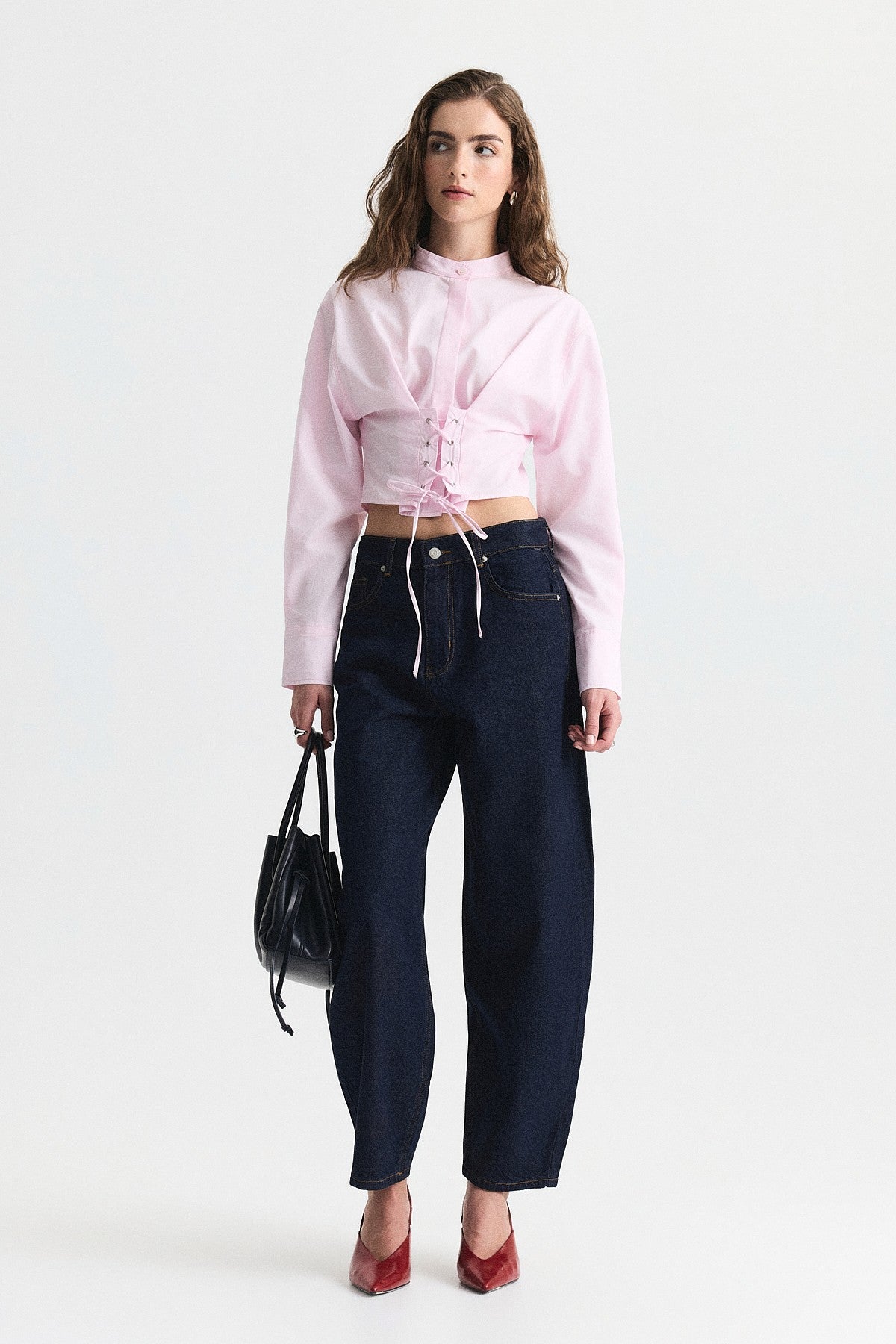 High-Waisted Flared Jeans
