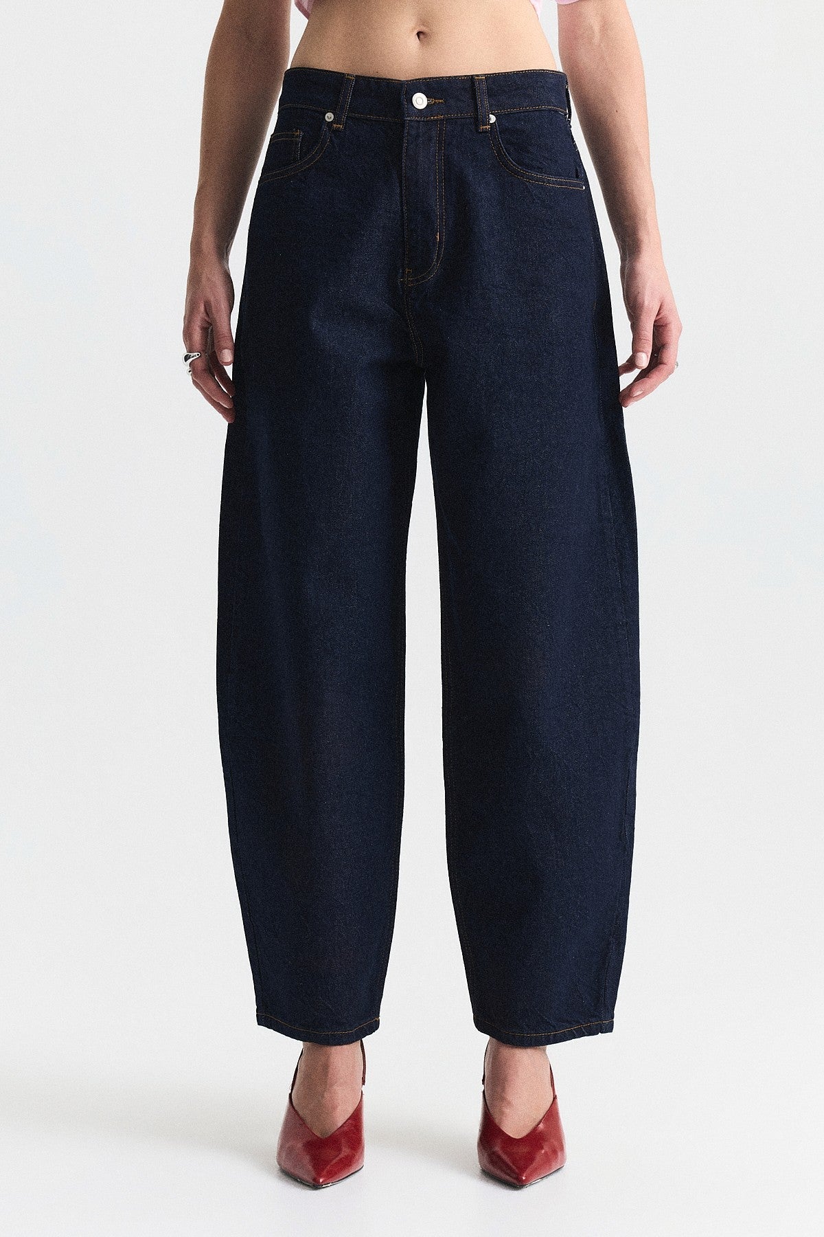 High-Waisted Flared Jeans