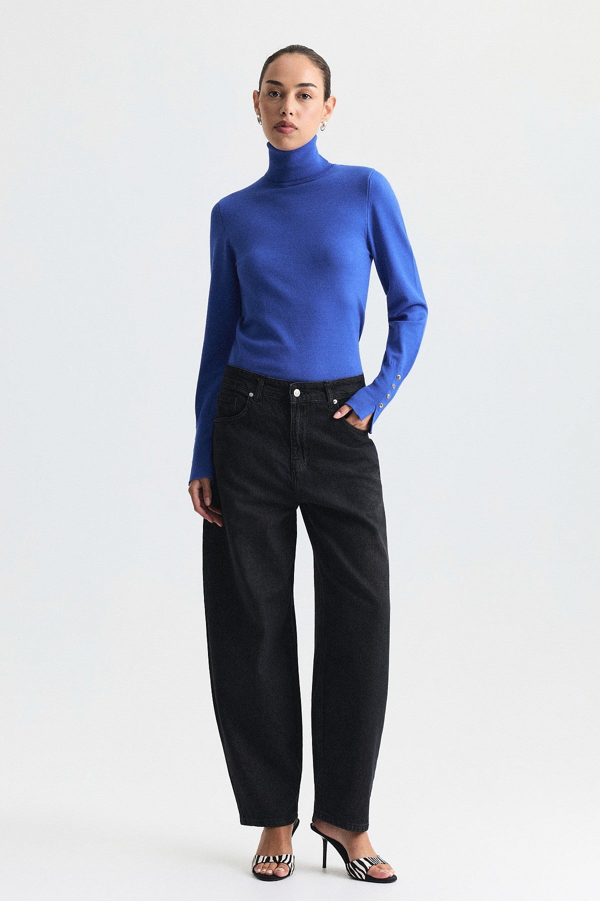 High-Waisted Flared Jeans