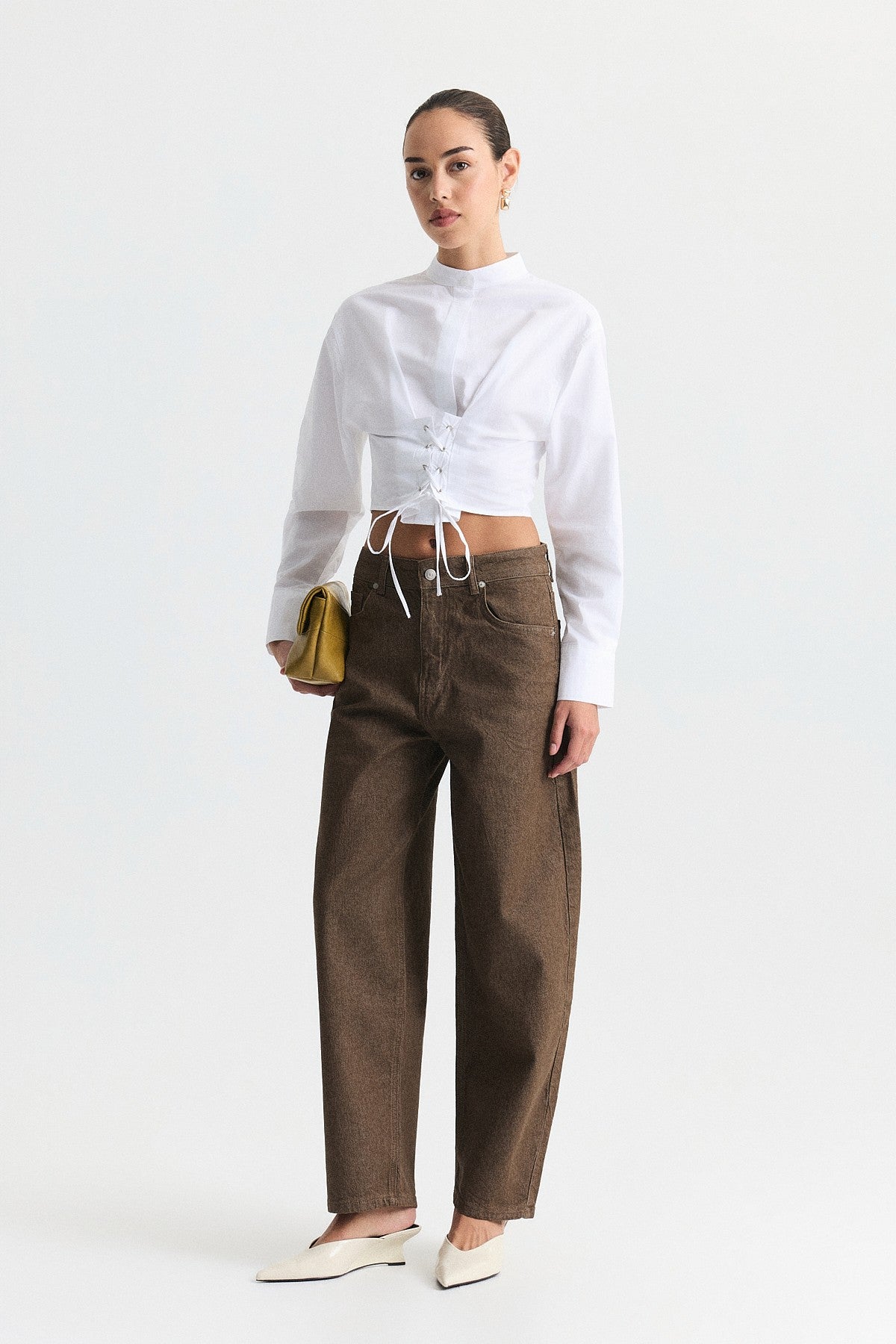 High-Waisted Flared Jeans