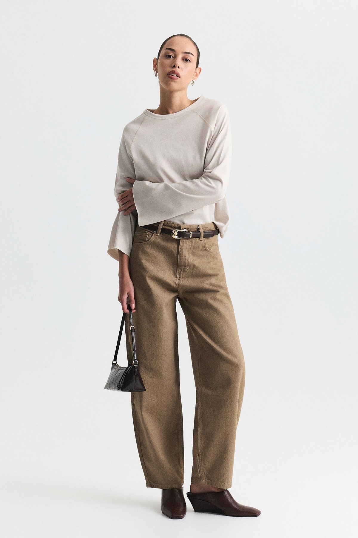 High-Waisted Flared Jeans