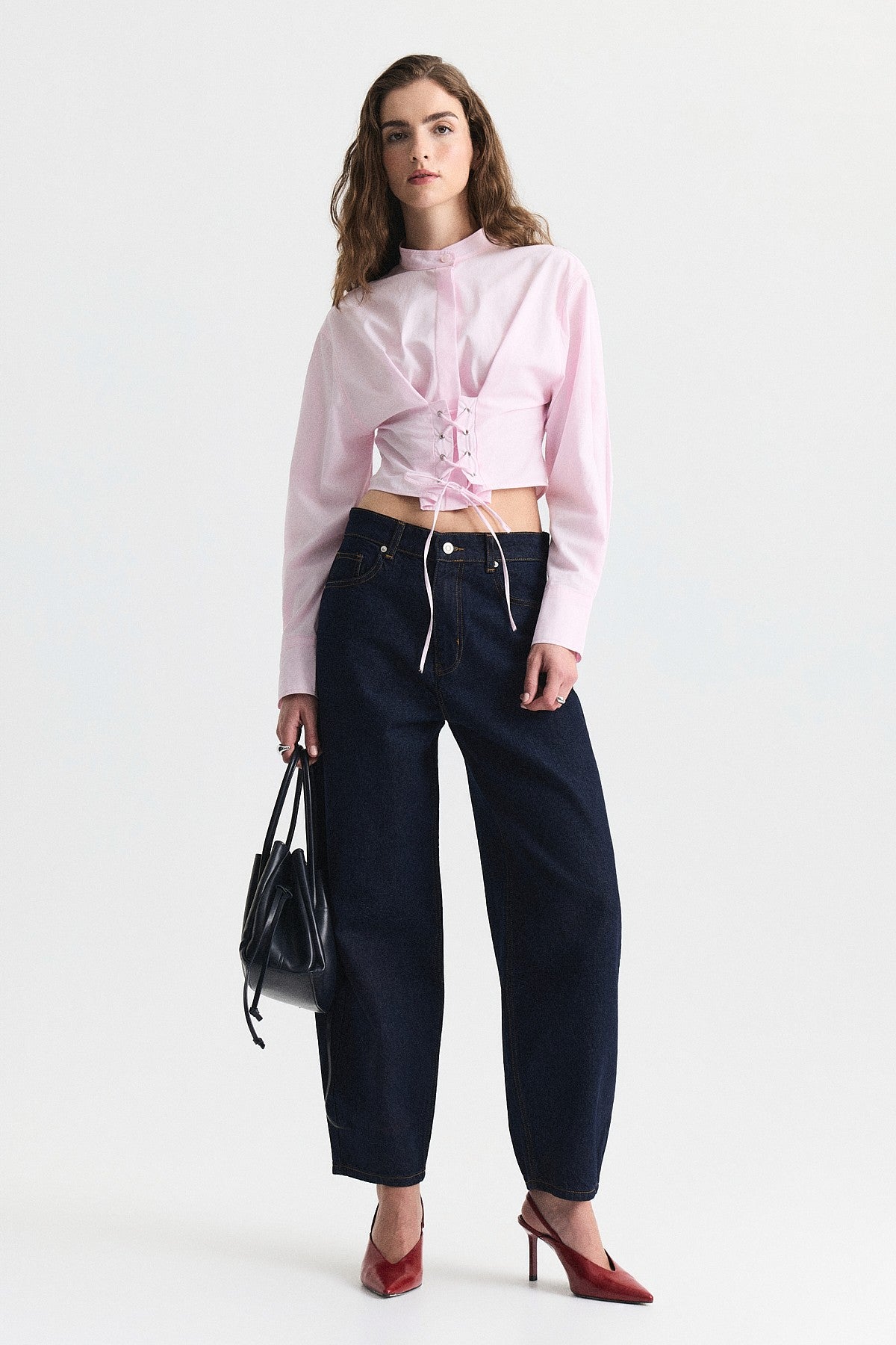 High-Waisted Flared Jeans