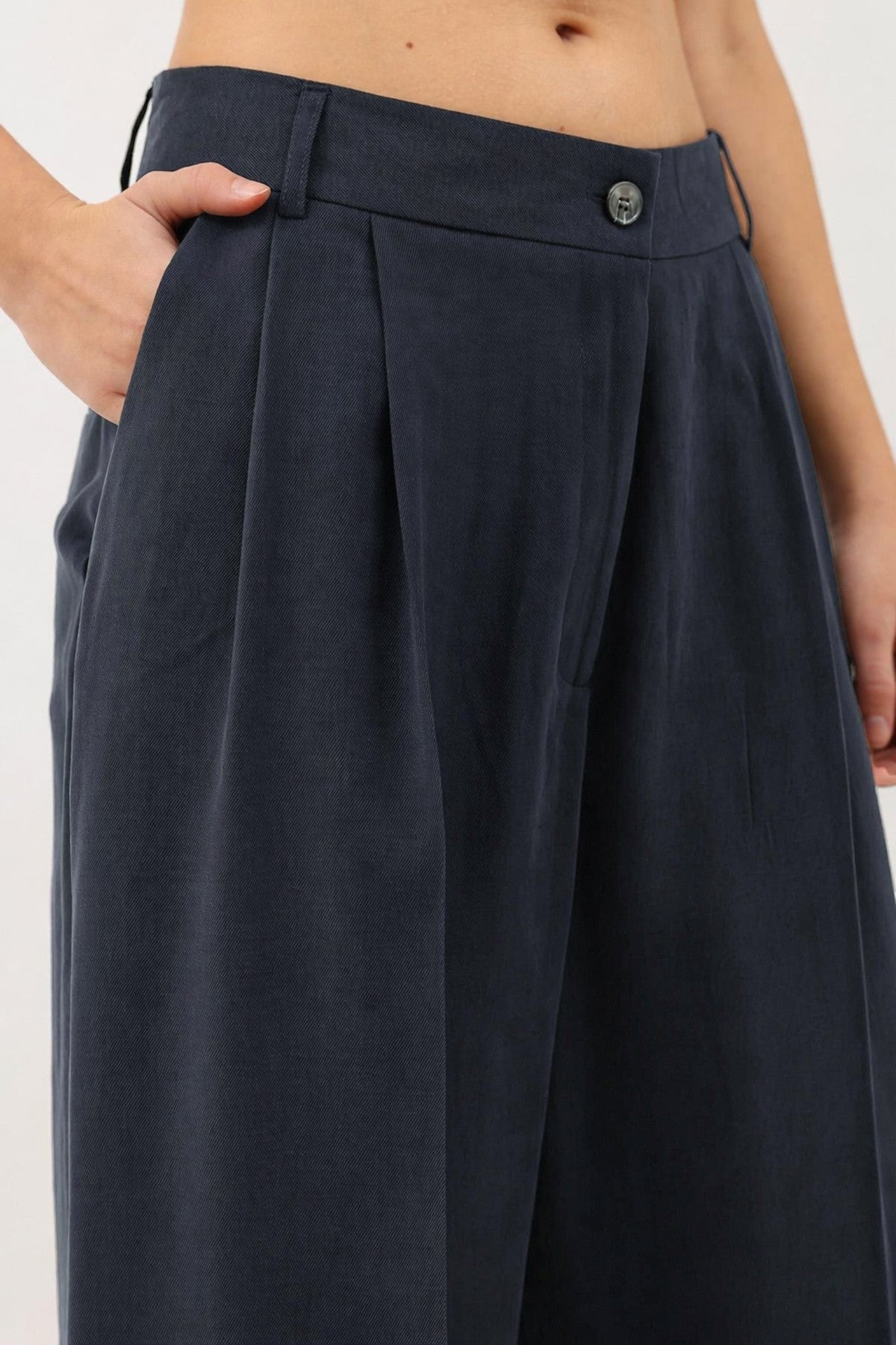 Pleated Palazzo Women's Pants