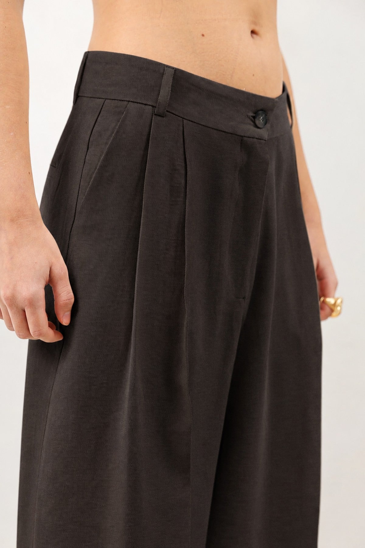 Pleated Palazzo Women's Pants