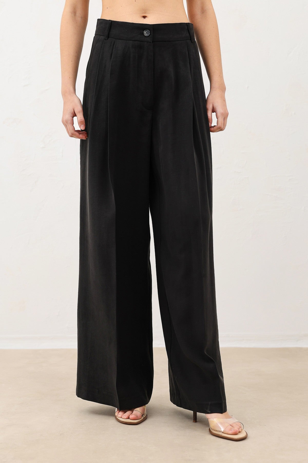 Pleated Palazzo Women's Pants