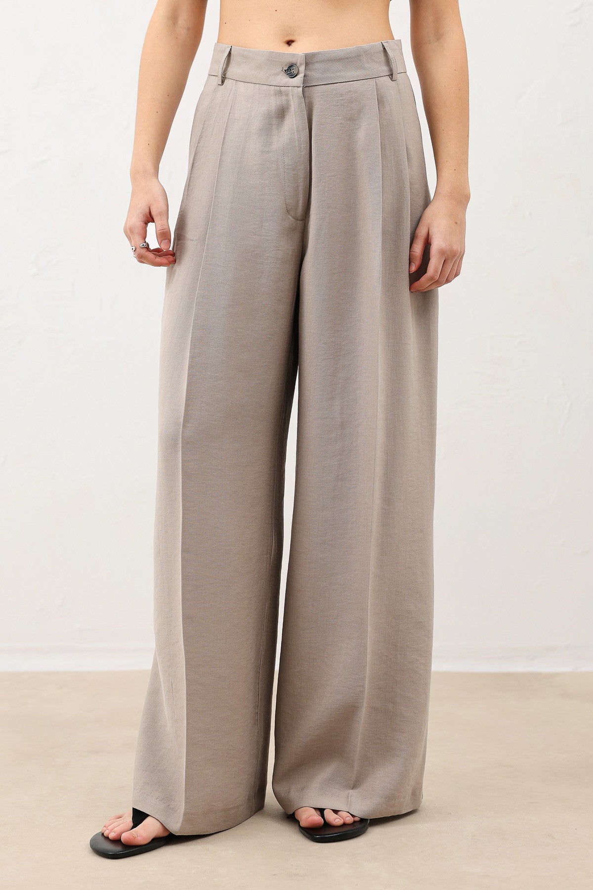 Pleated Palazzo Women's Pants