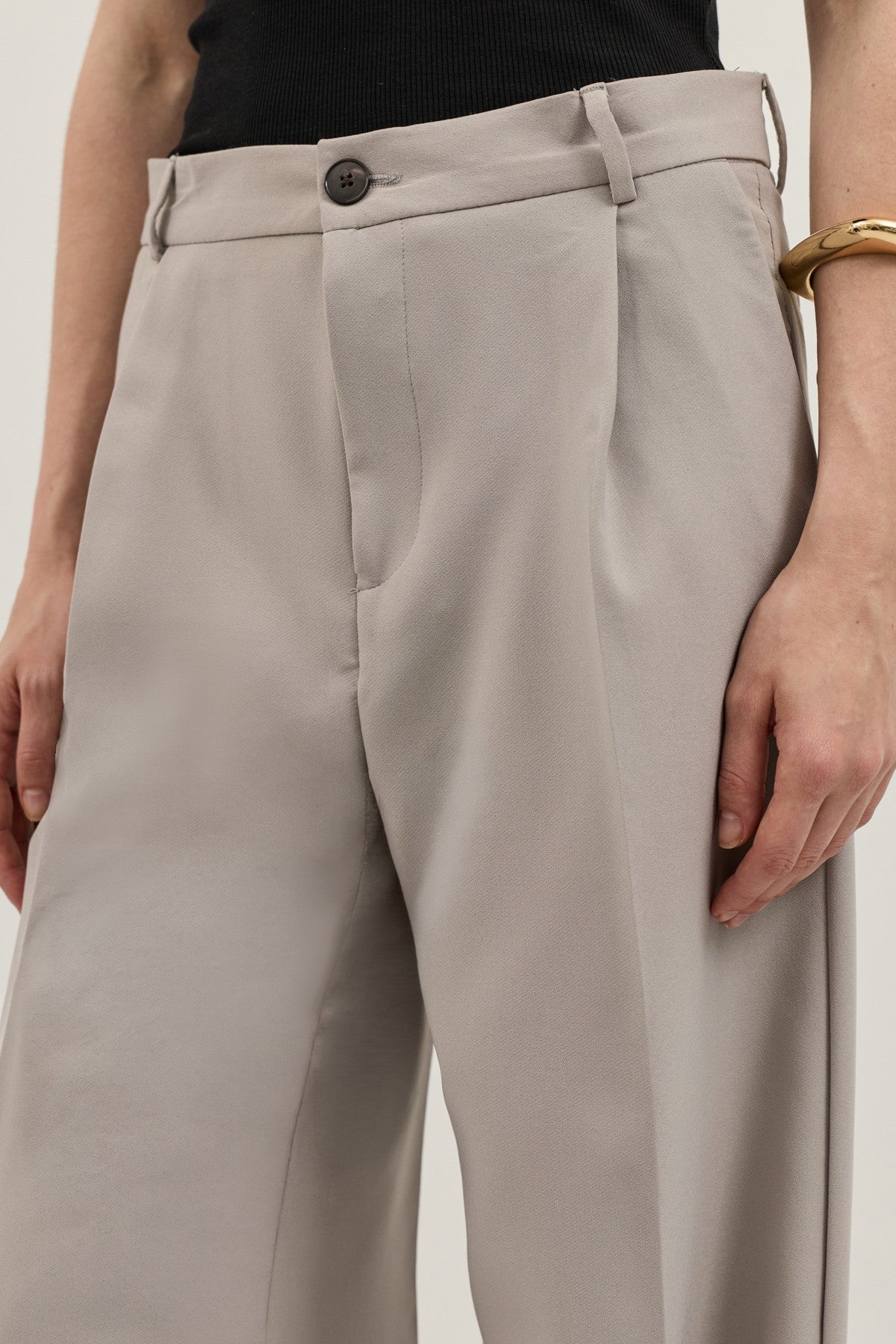 Antioch Wide-Leg Pleated Pants