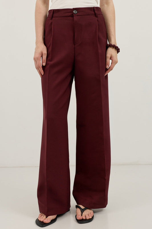 Antioch Wide-Leg Pleated Pants